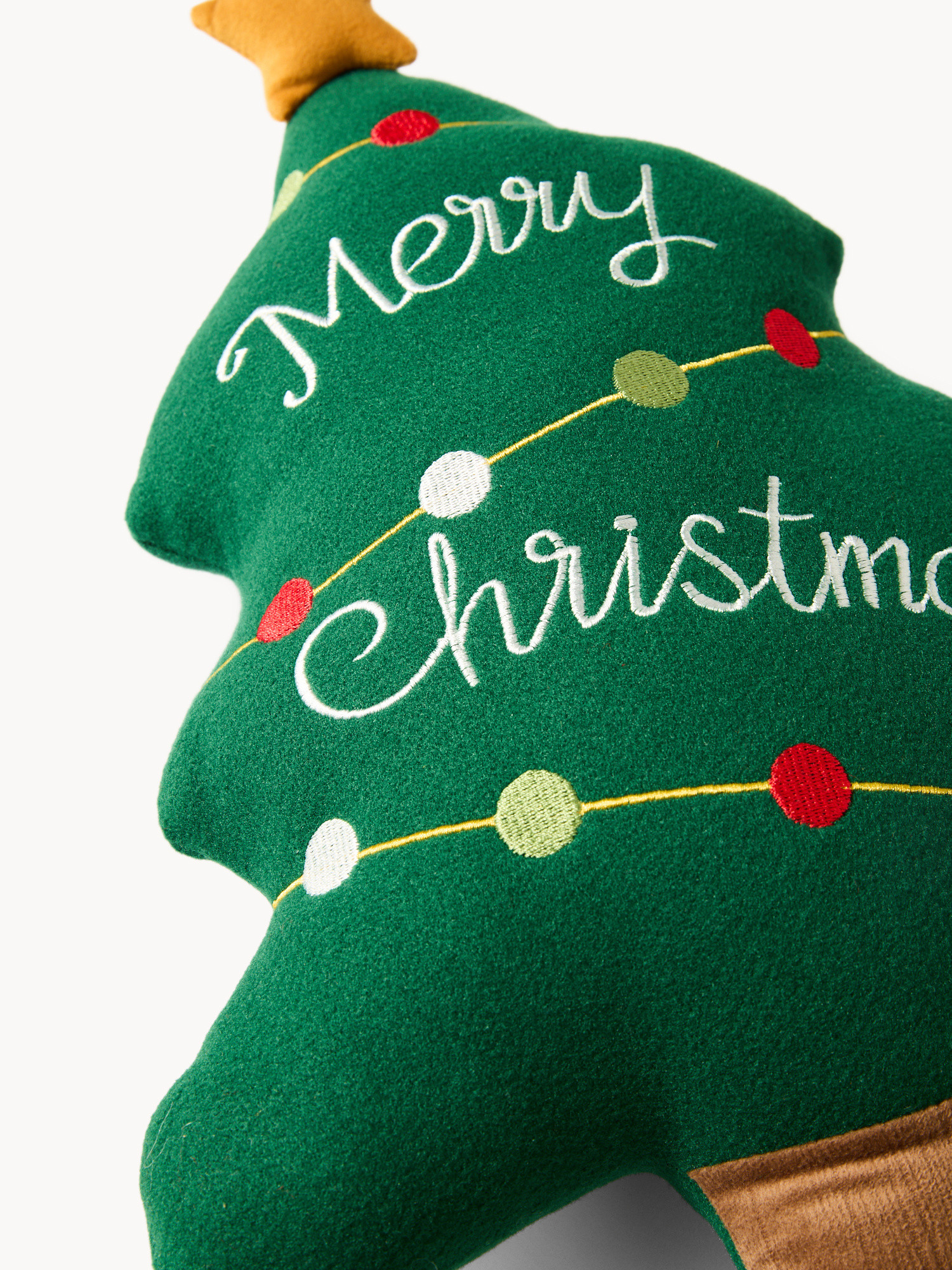 Cuscino a forma di albero di Natale, Verde, large image number 1