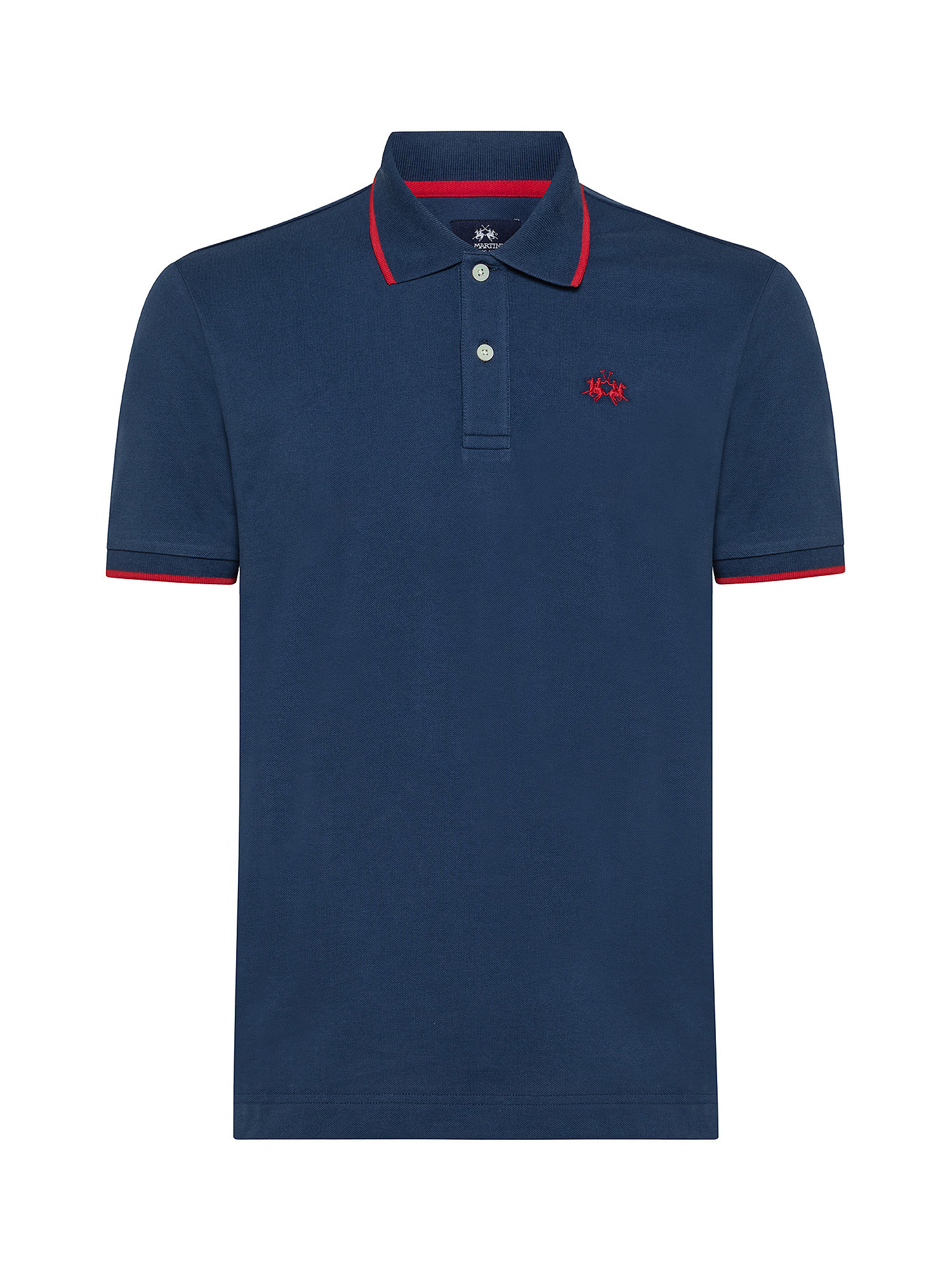 Regular-fit classic piqué polo shirt, Blue, large image number 0
