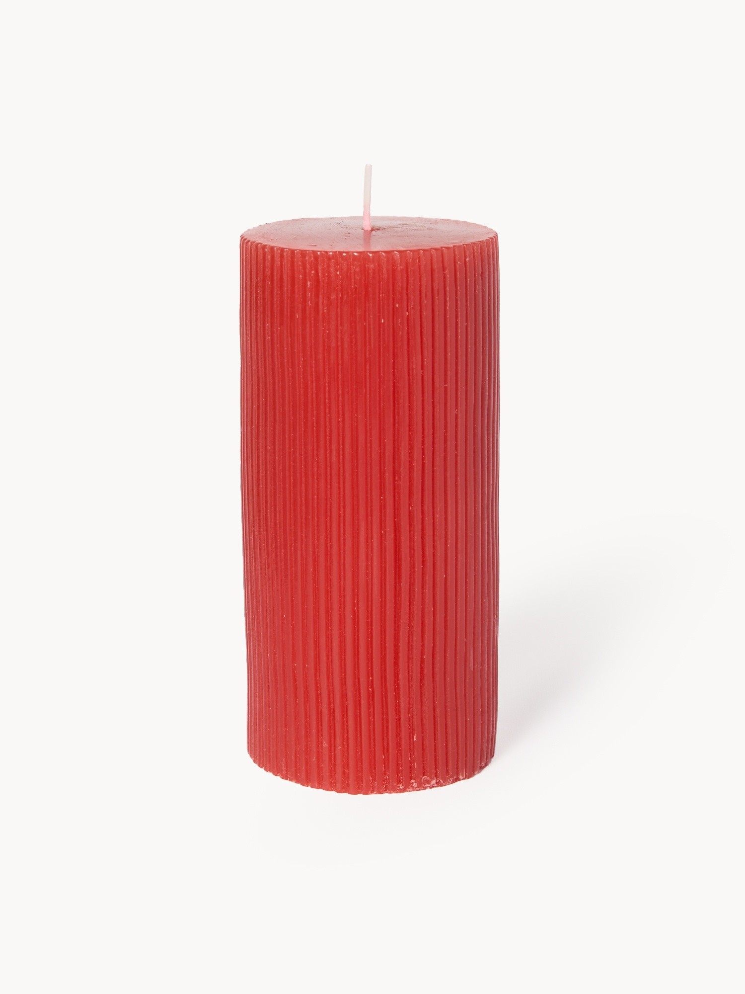 Striped candle stub, Red, large image number 0