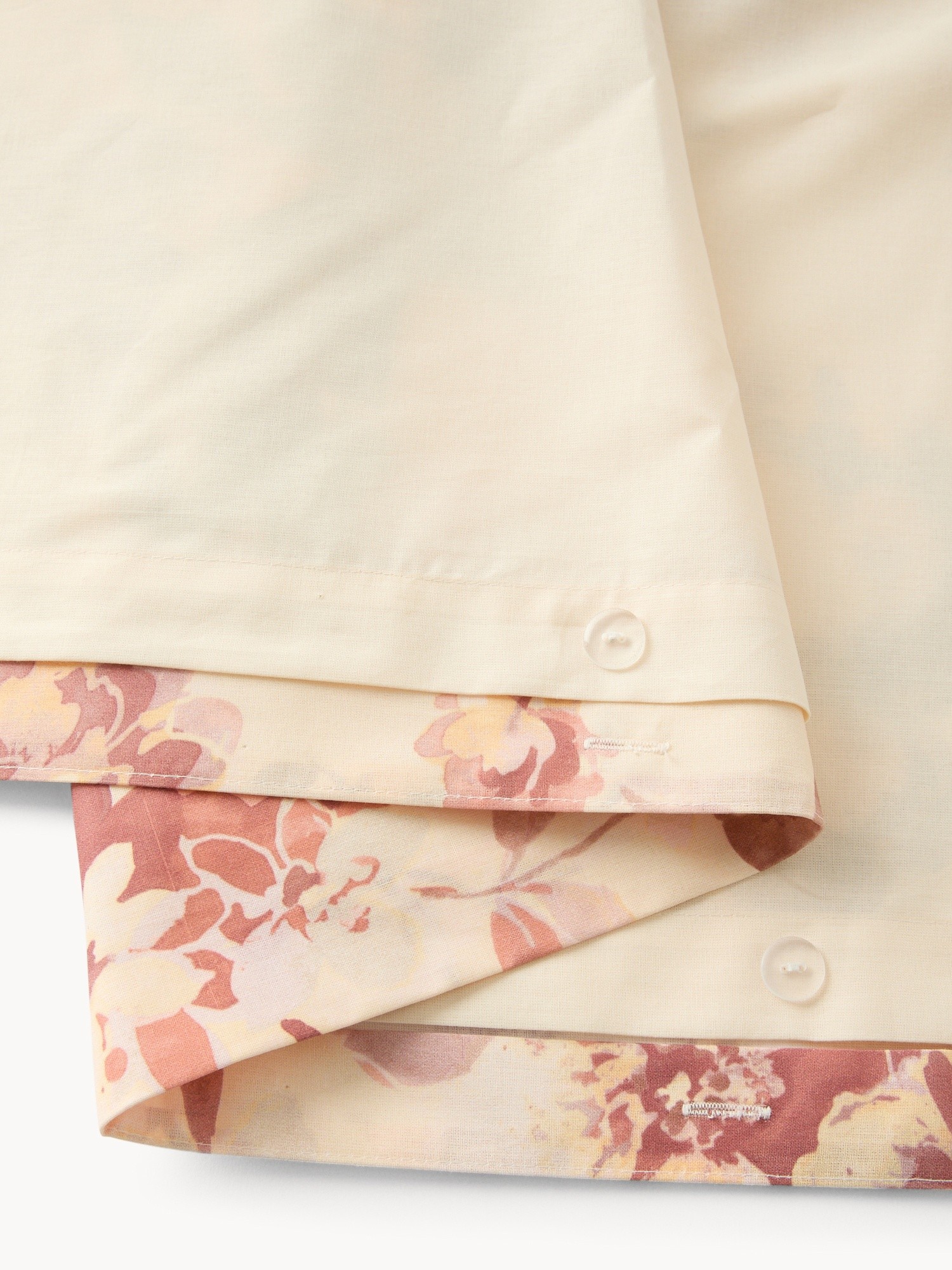 Pure Cotton Floral Duvet Cover Set - Discounted Price, Pink, large image number 1