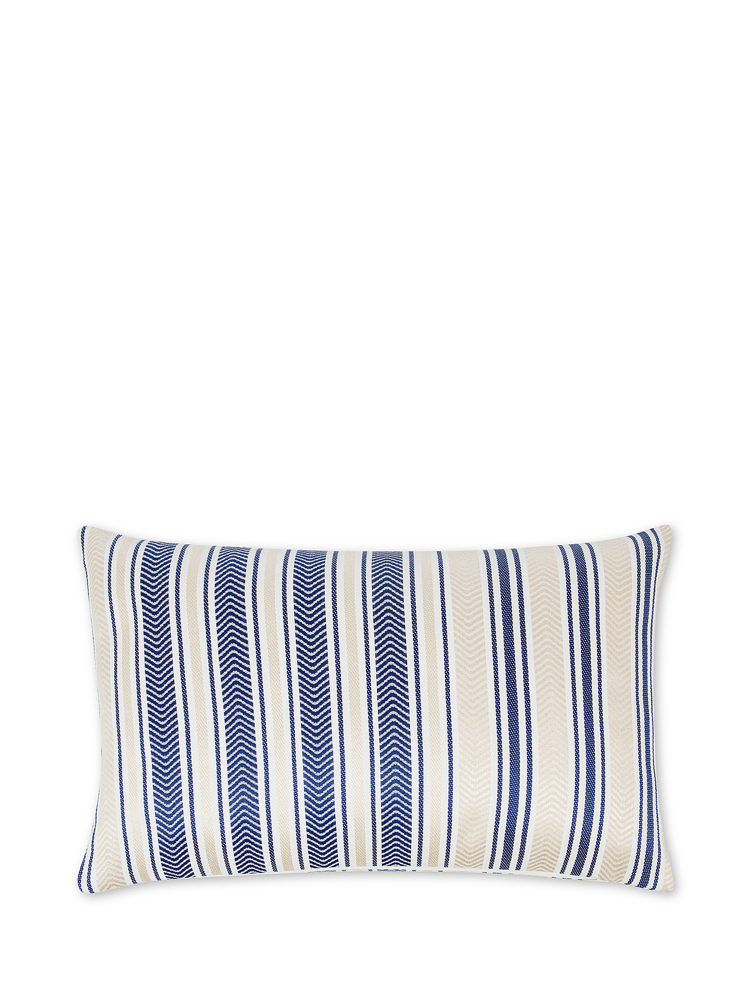 35x55 cm outdoor cushion with striped pattern, with zip and padding., Beige, large image number 1