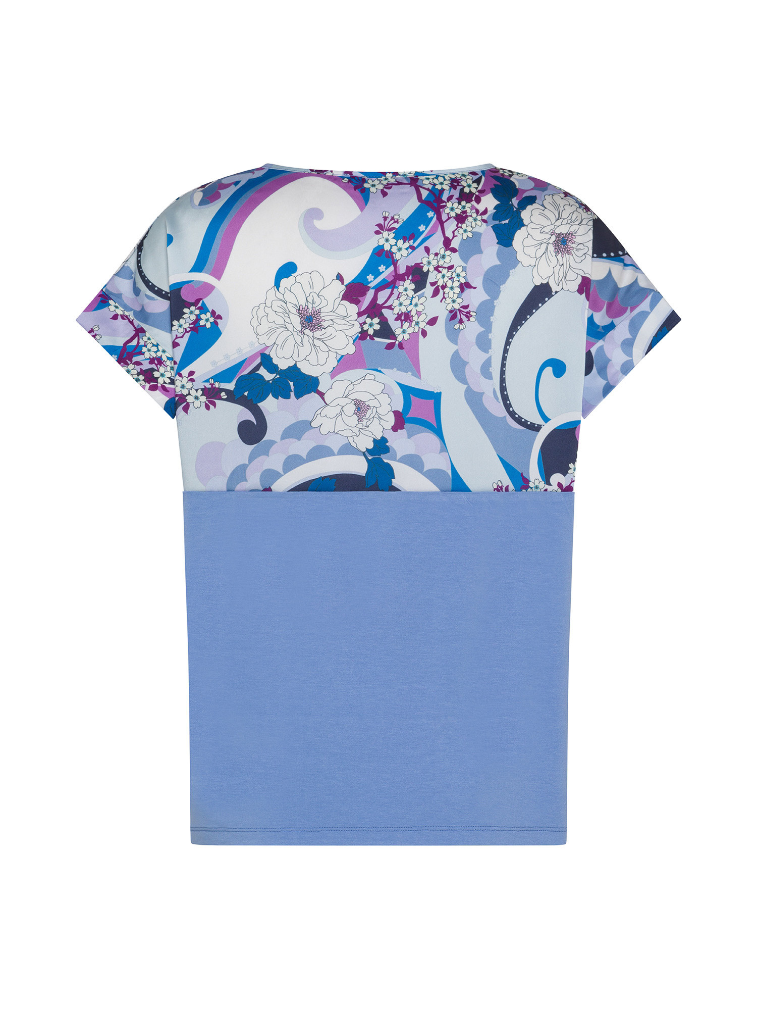 Koan - T-shirt con micro fantasia, Blu avio, large image number 1