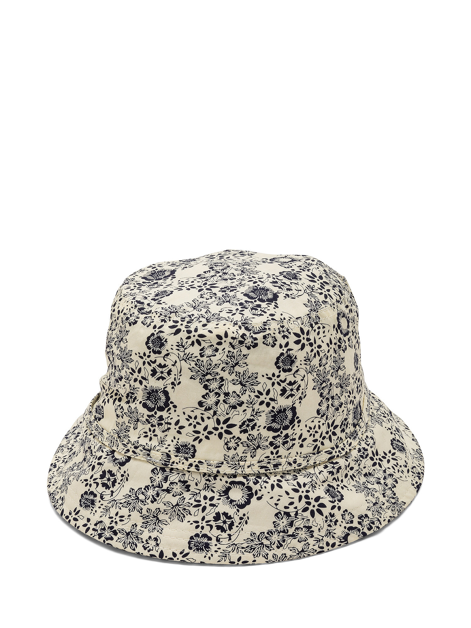 Cappello cotone stampa a fiori, Bianco, large image number 0