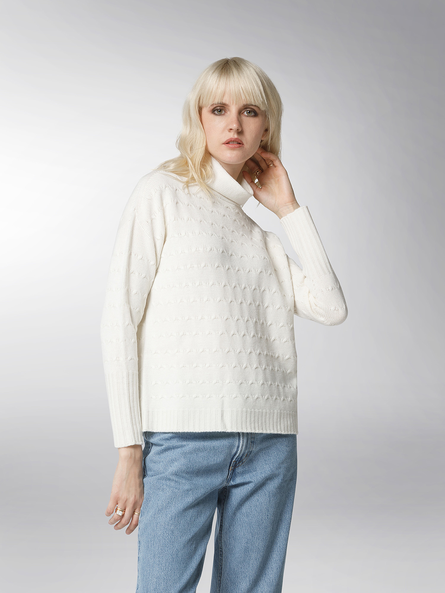 K Collection - Crewneck pullover, Ecru, large image number 3