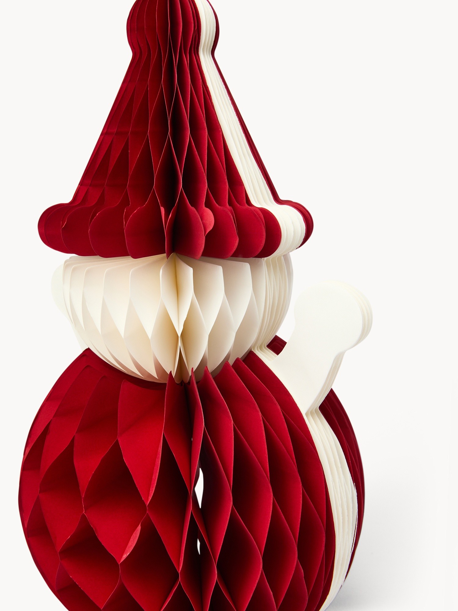 Decorazione origami a Babbo Natale, Rosso, large image number 1