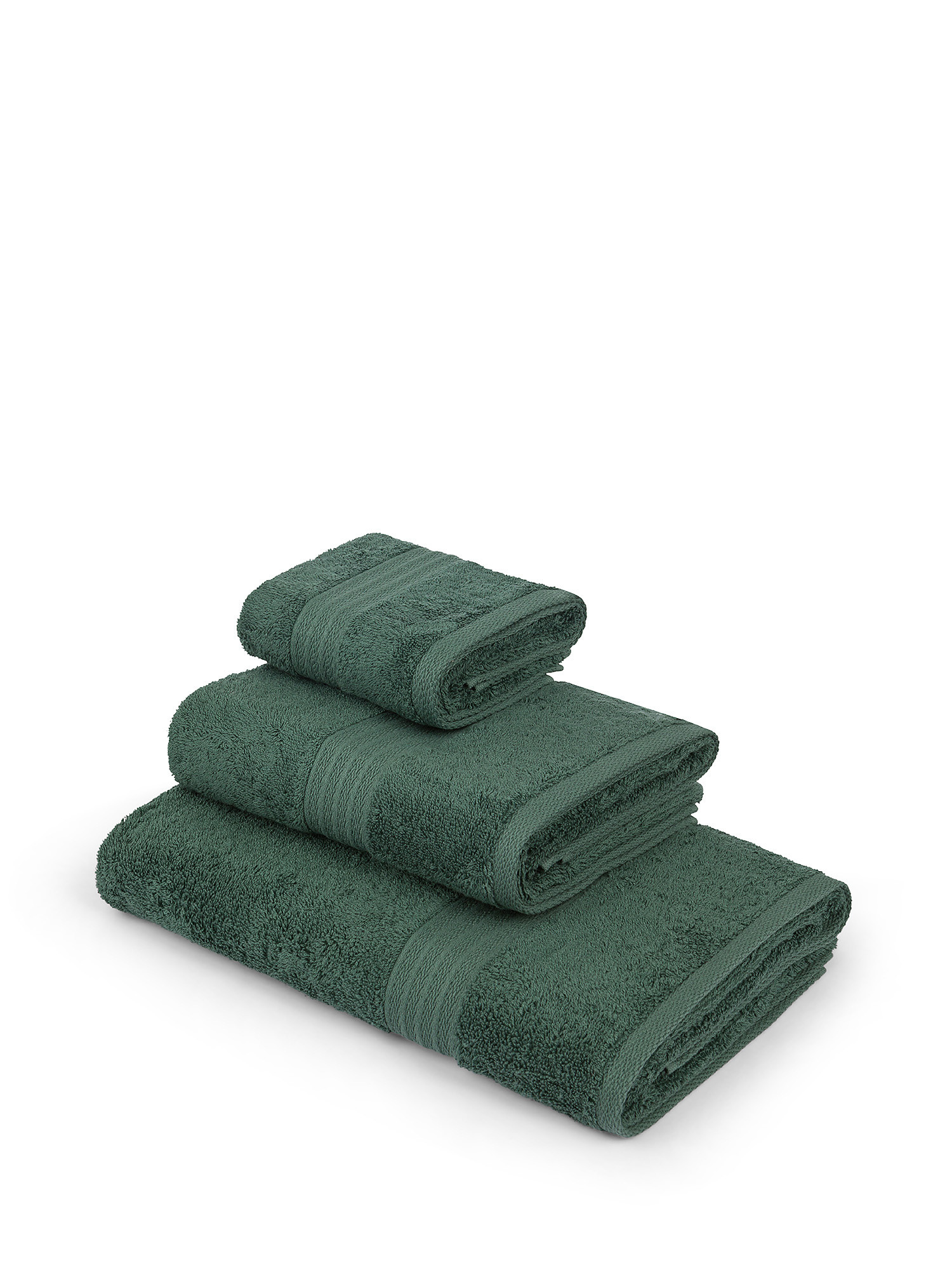Asciugamano puro cotone tinta unita Zefiro, Verde chiaro, large image number 0