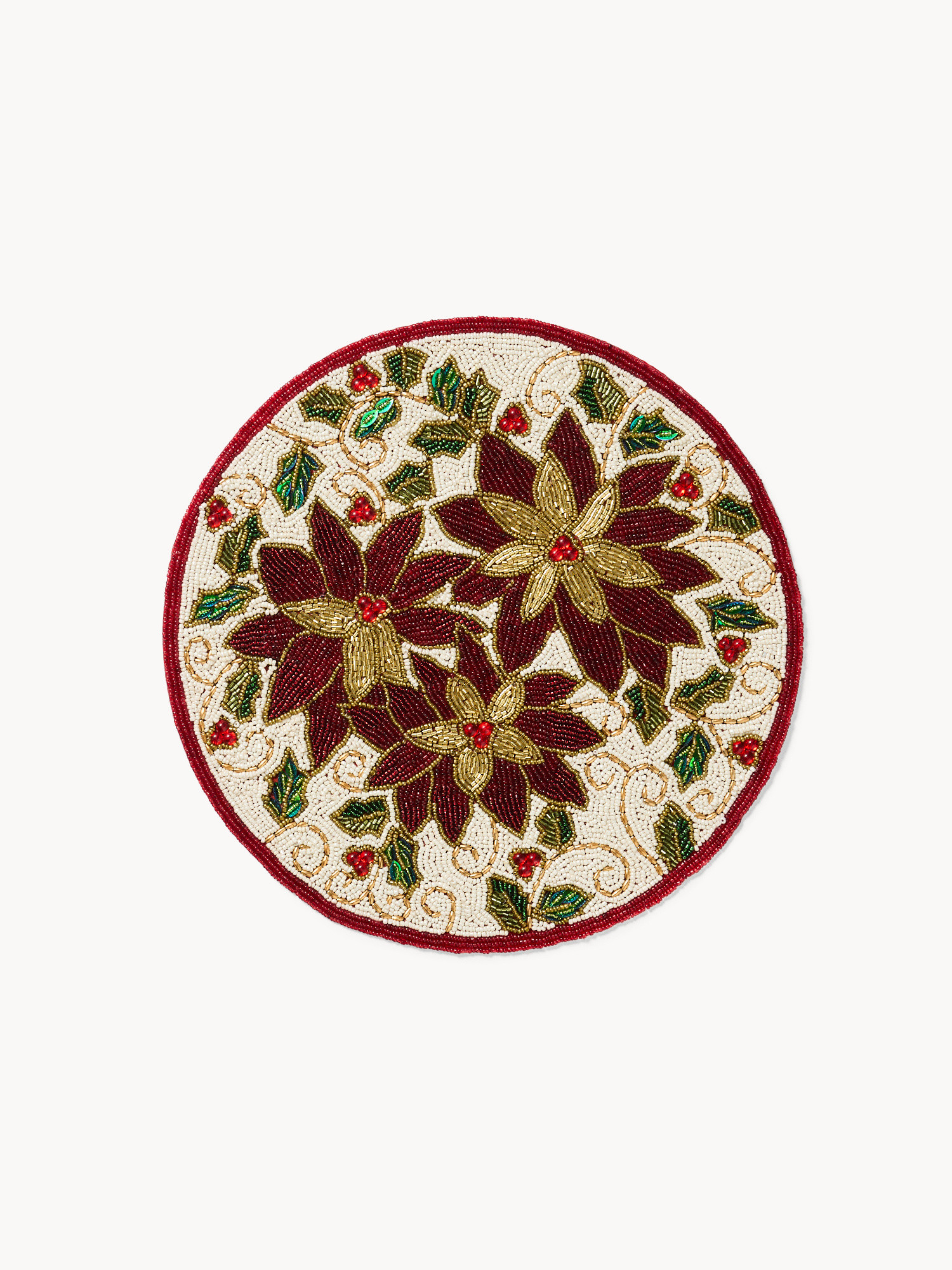 Tovaglietta decoro fiore con perline, Multicolor, large image number 0