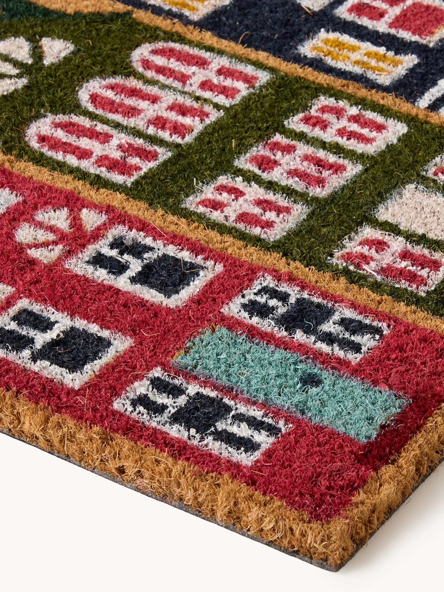 Doormat with house print, Multicolor, large image number 1