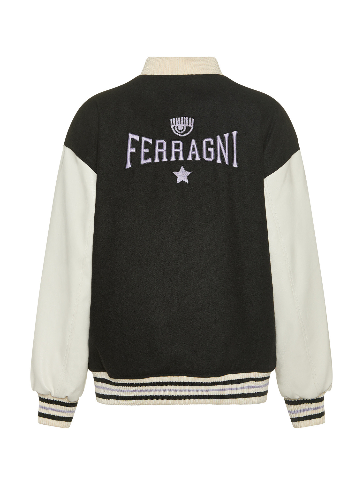 Chiara Ferragni - Ferragni stretch bomber jacket, Black, large image number 1