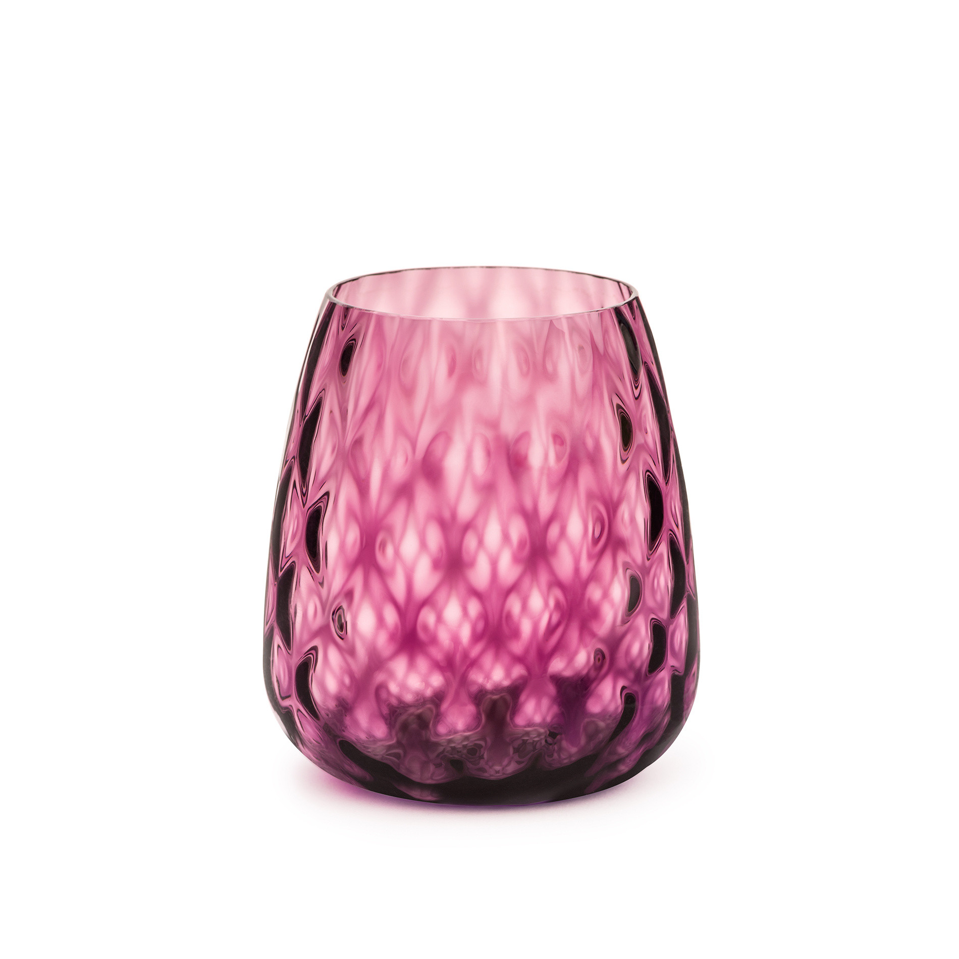 Bicchiere in vetro di Murano originale Ola by Lanzavecchia + Wai, Rosa scuro, large image number 0