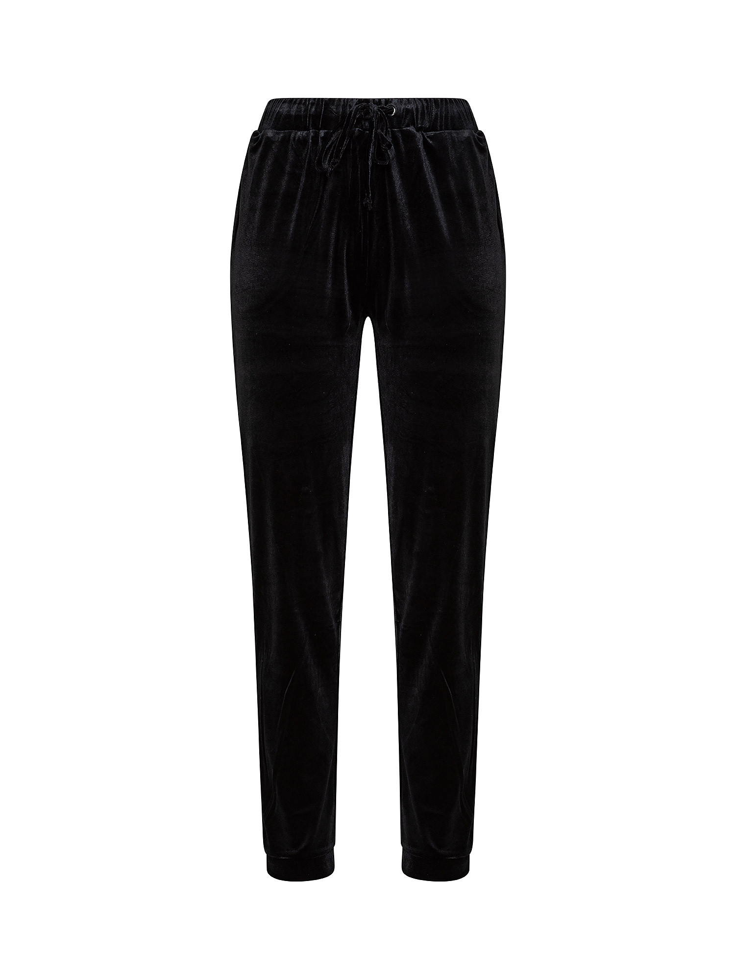 chenille trousers, Black, large image number 0
