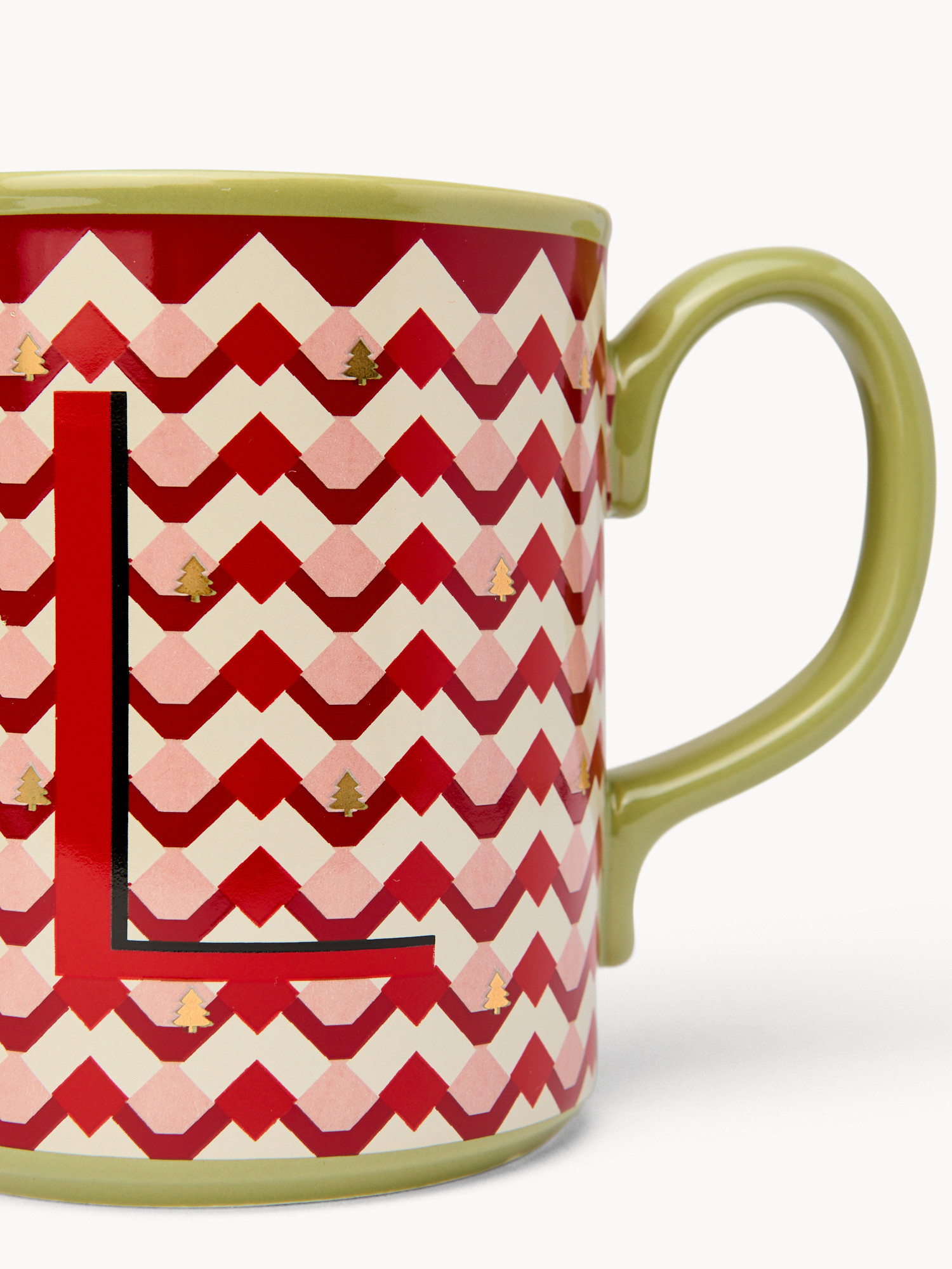 Ceramic mug letter L, Red, large image number 1