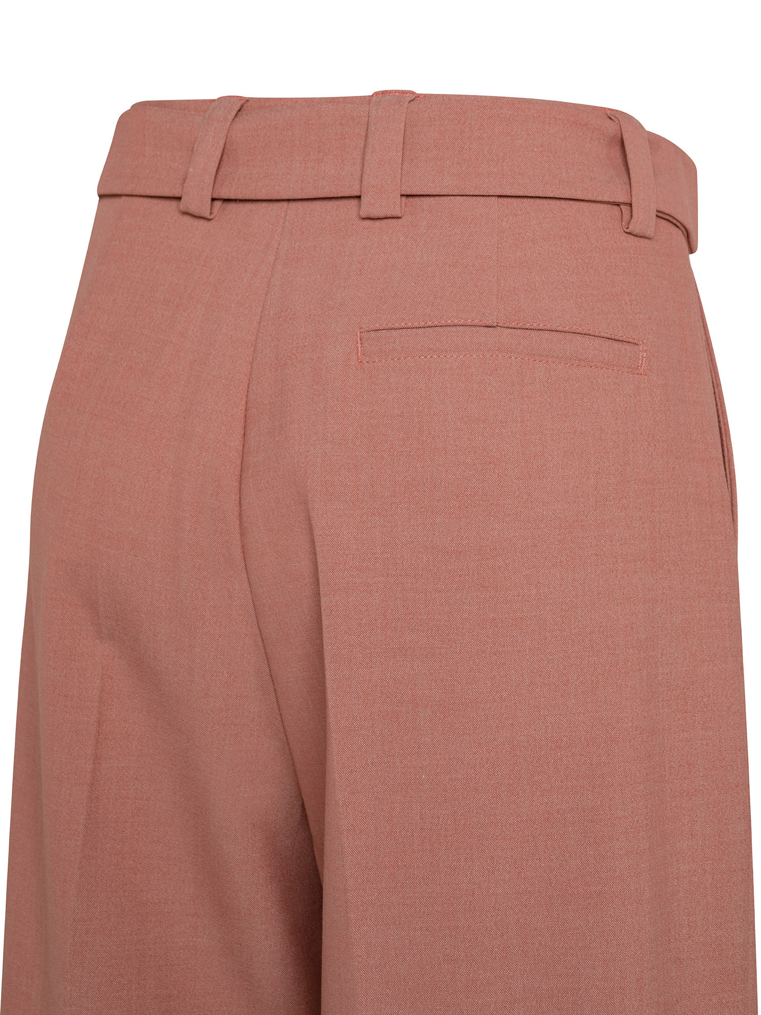 Multicolor pied de poule trousers in polyester-viscose blend with wide leg, Pink, large image number 2