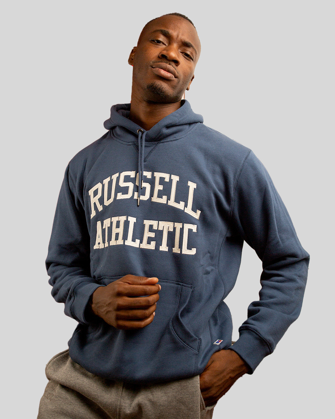 Russell Athletic - Felpa con cappuccio, Blu, large image number 2