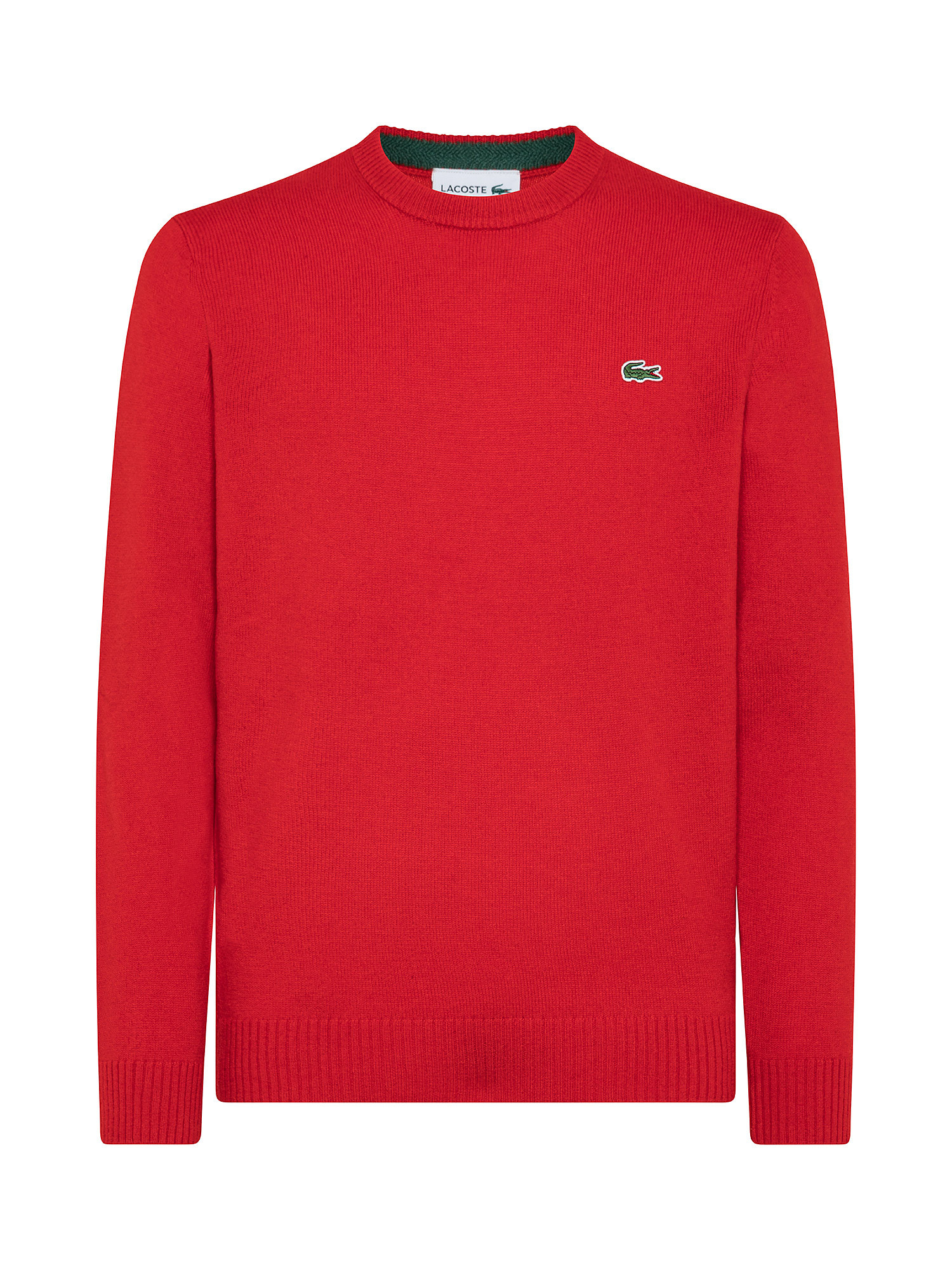 Men's organic cotton crew neck sweater, Red, large image number 0