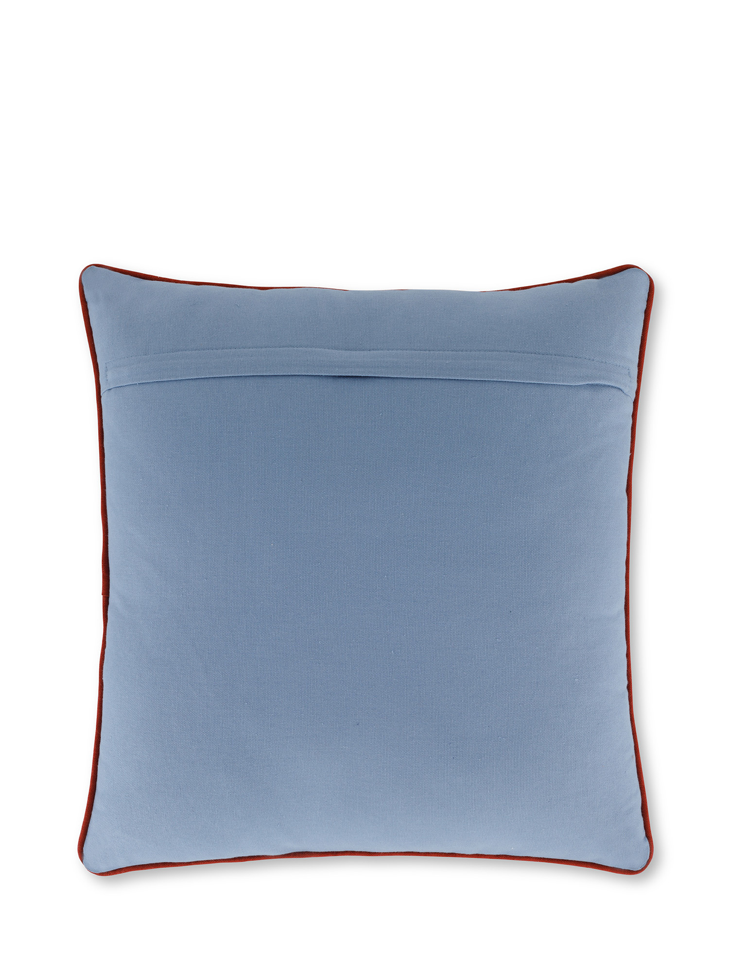 Cuscino con margherite ricamate in rilievo 45x45 cm, Azzurro, large image number 1