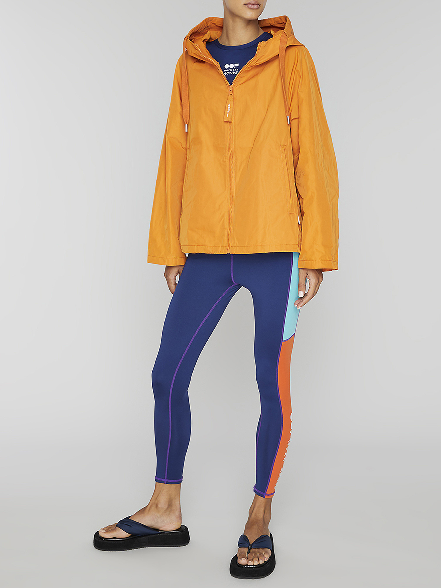 Oof Wear - Unlined cropped jacket with hood, Orange, large image number 1