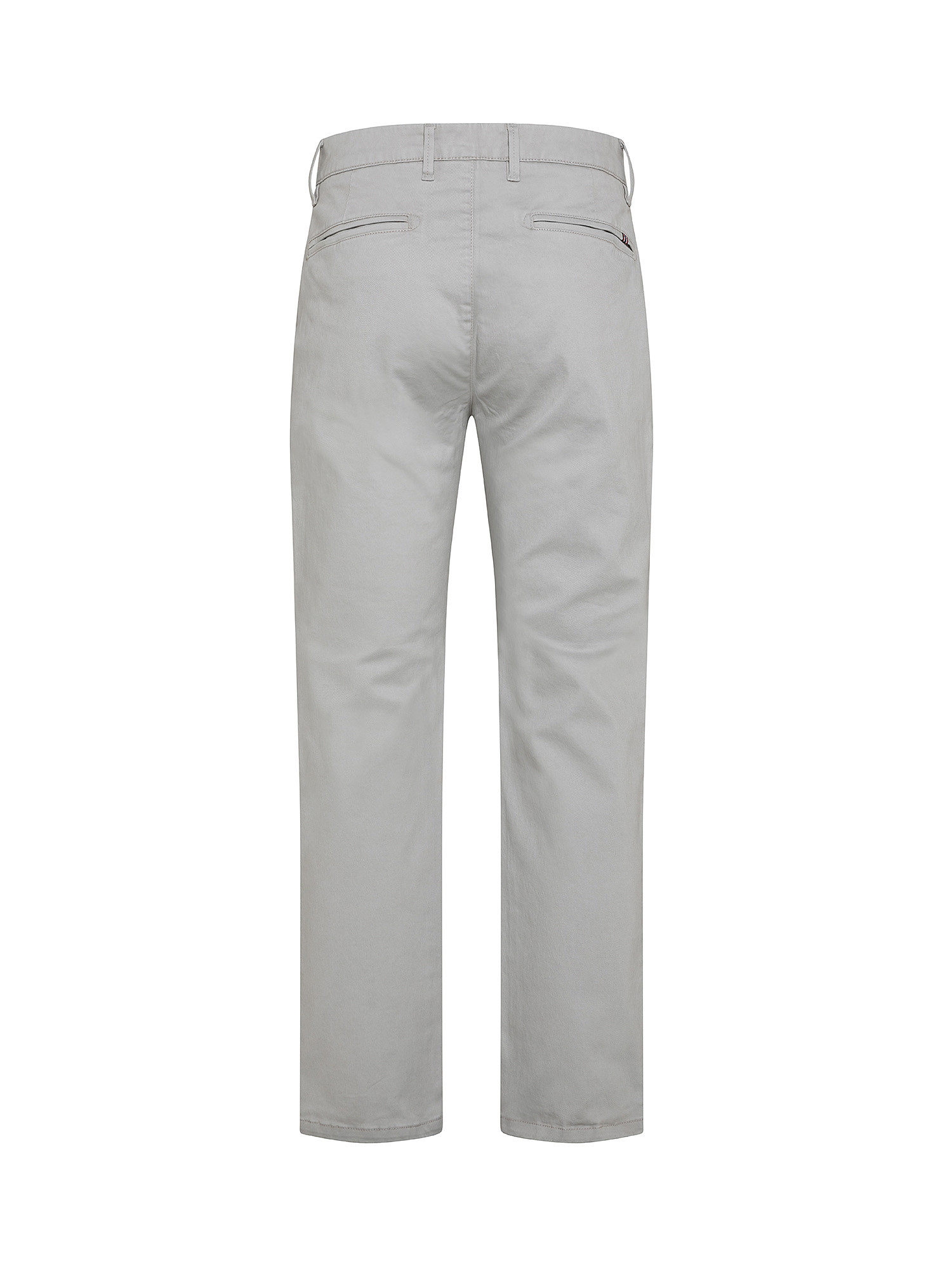 Stretch cotton chinos trousers, Pearl Grey, large image number 1