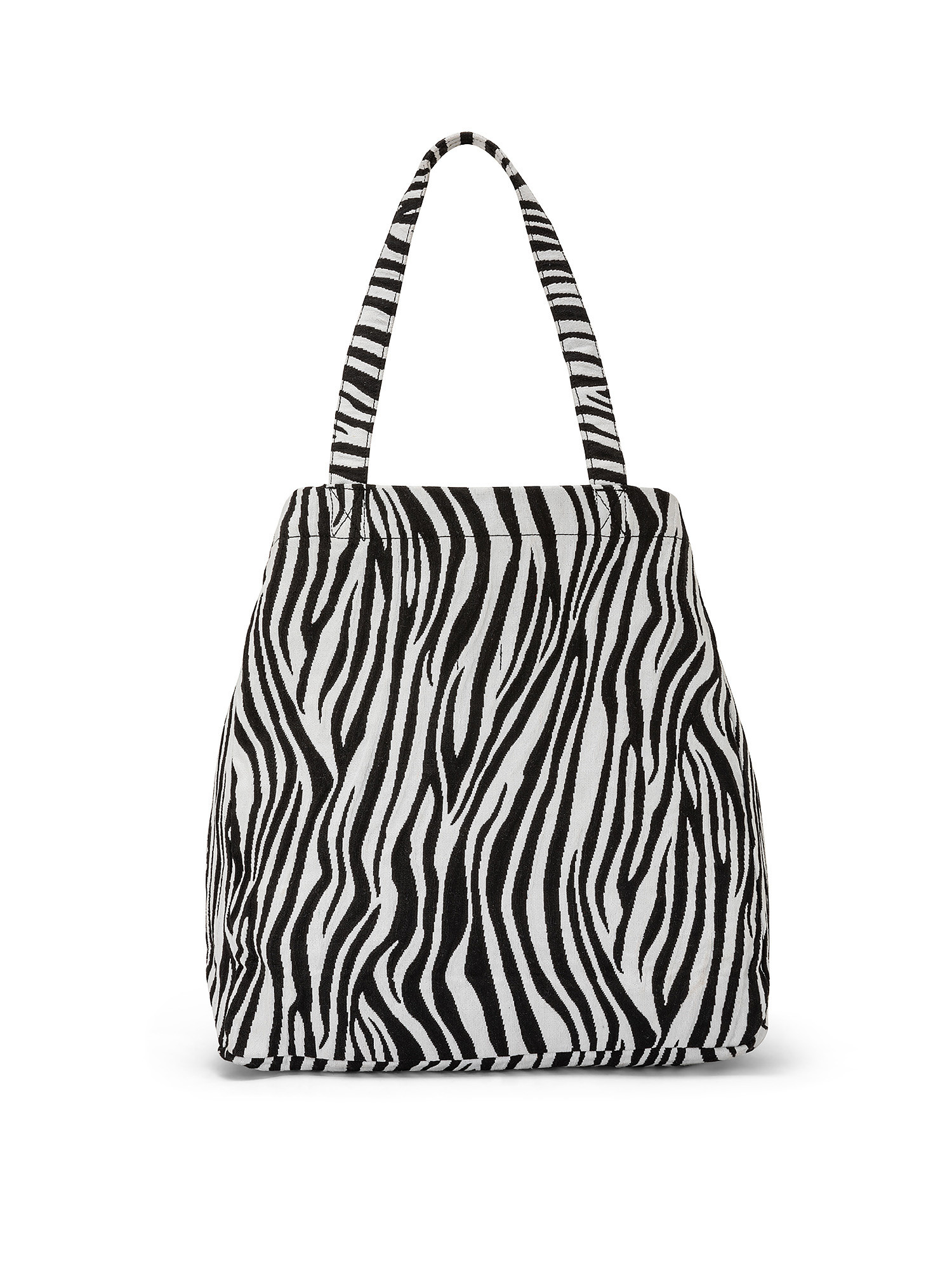 Shopping bag con stampa a zebrata, Animalier, large image number 0
