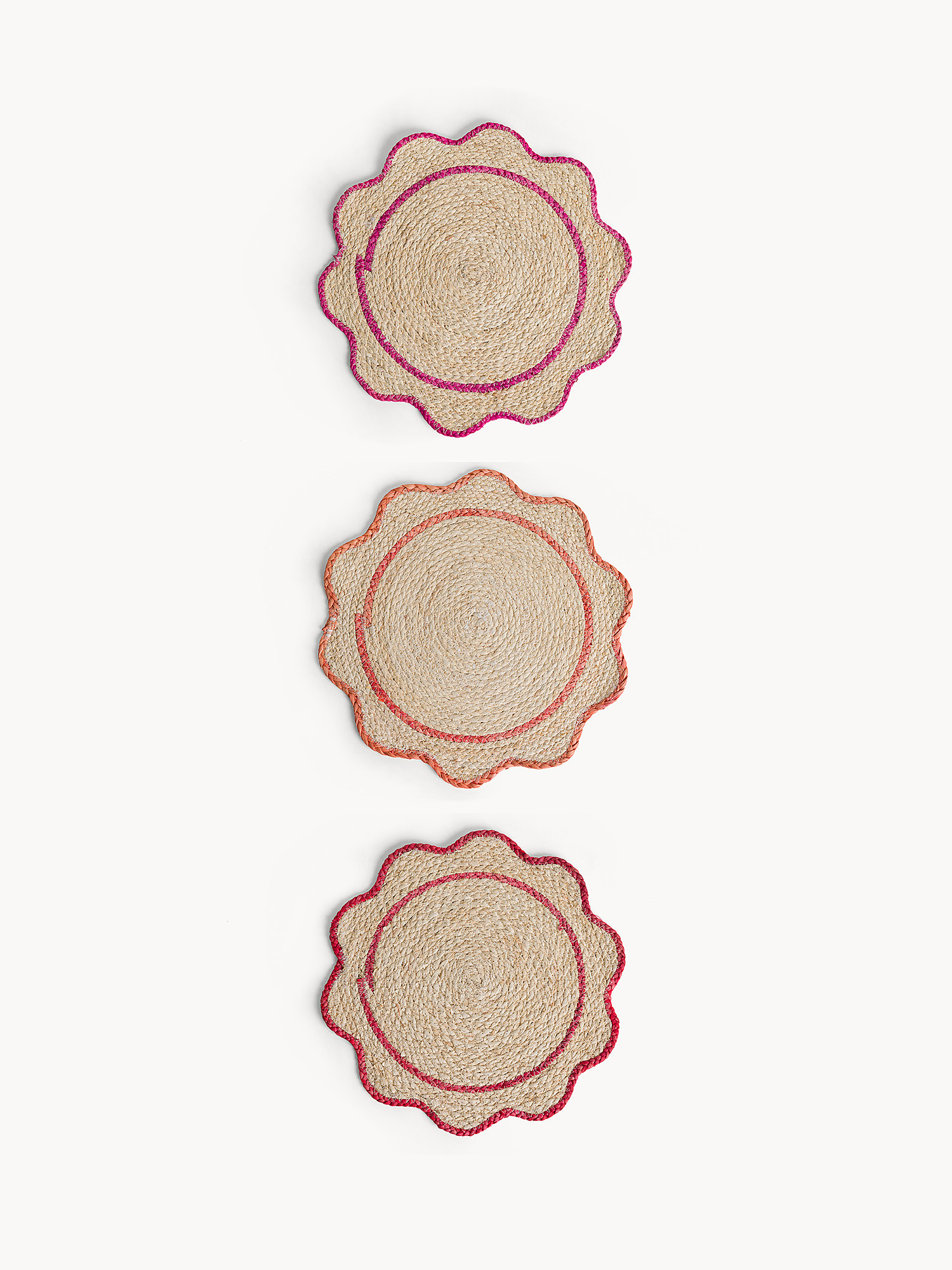 Tovaglietta rotonda in fibra di mais, Beige, large image number 0