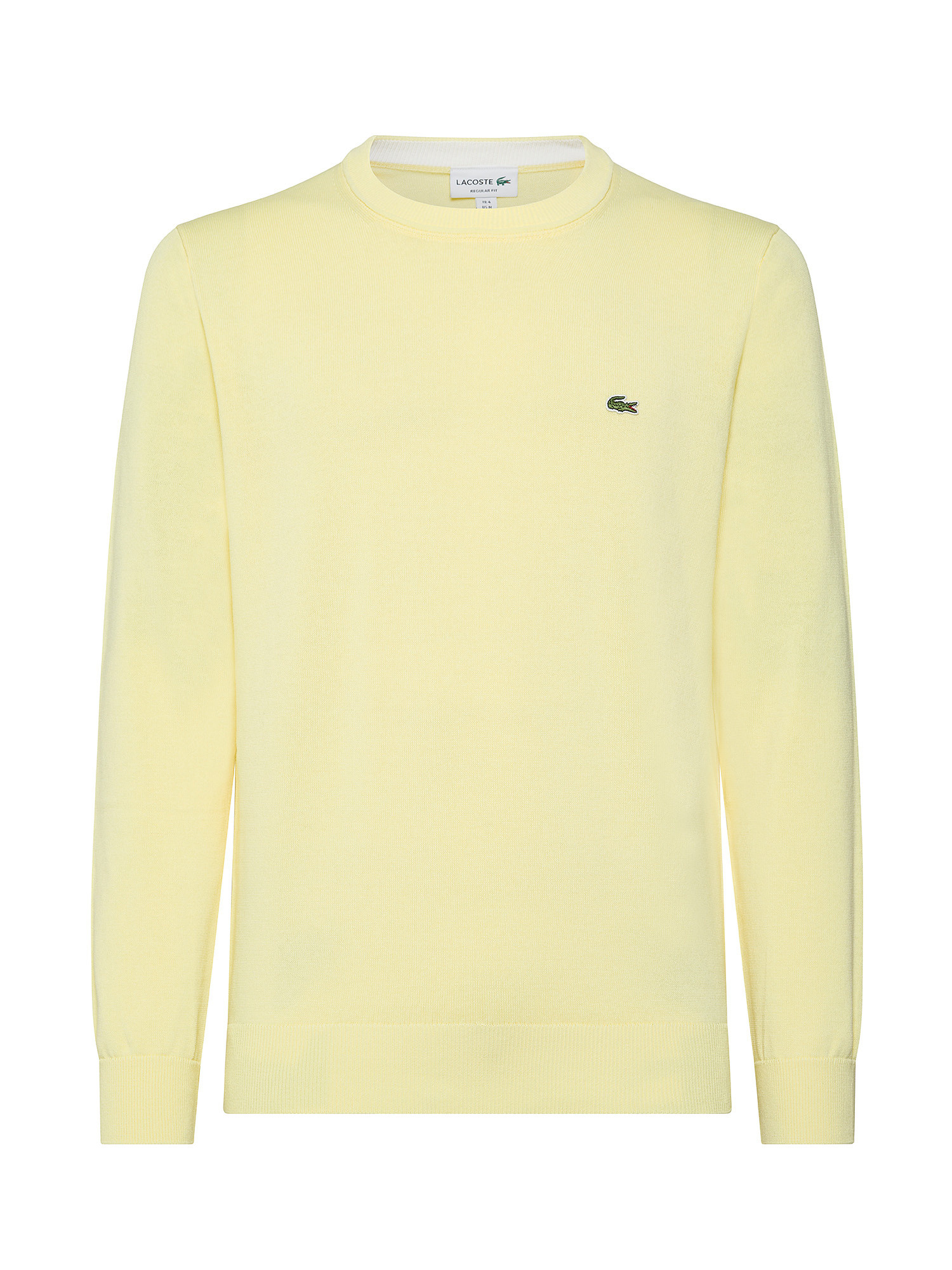 Lacoste - Cotton crewneck sweater, Yellow, large image number 0