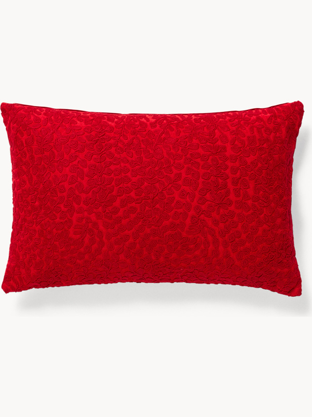 Cuscino 40x65 in ciniglia ricamata