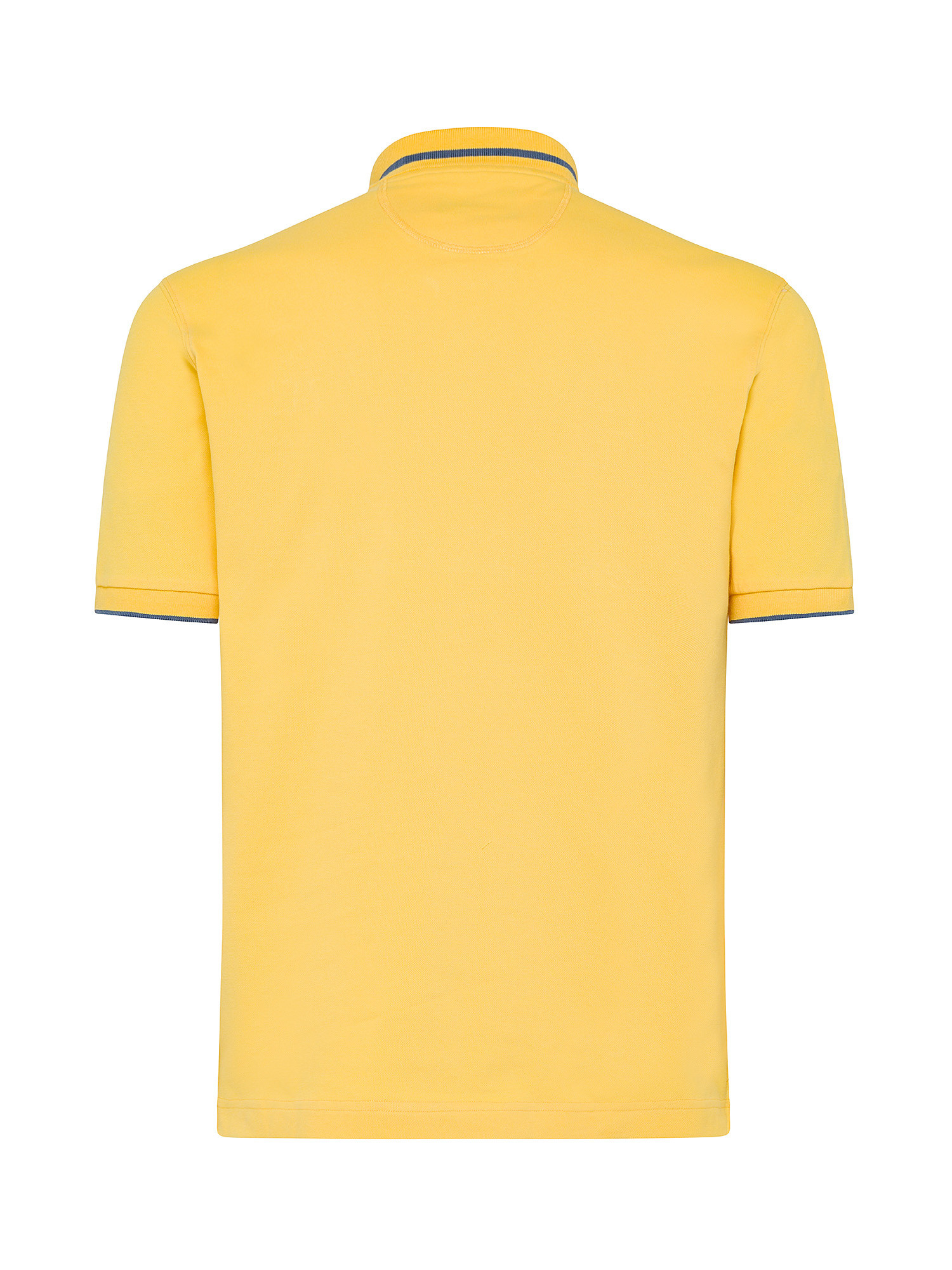 La Martina - Short-sleeved polo shirt in stretch piqué, Yellow, large image number 1