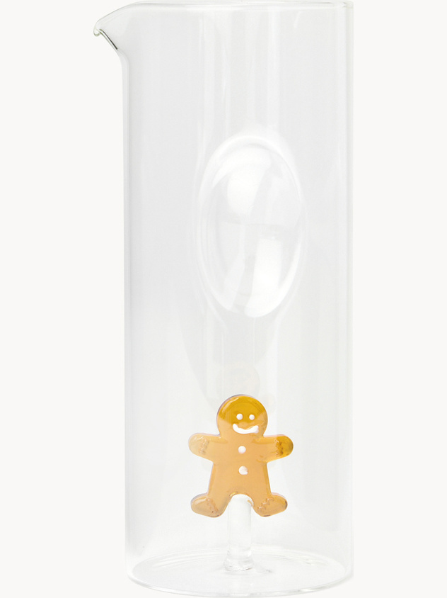 Caraffa in vetro borosilicato dettaglio gingerbread