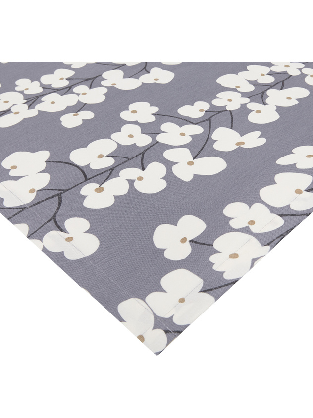Cotton tablecloth with flowers print