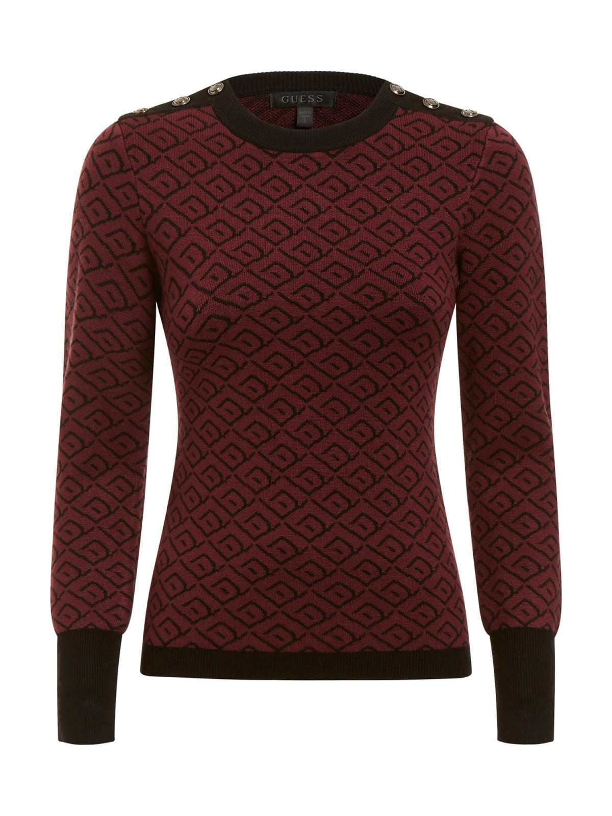 All over logo sweater, Red Bordeaux, large image number 0
