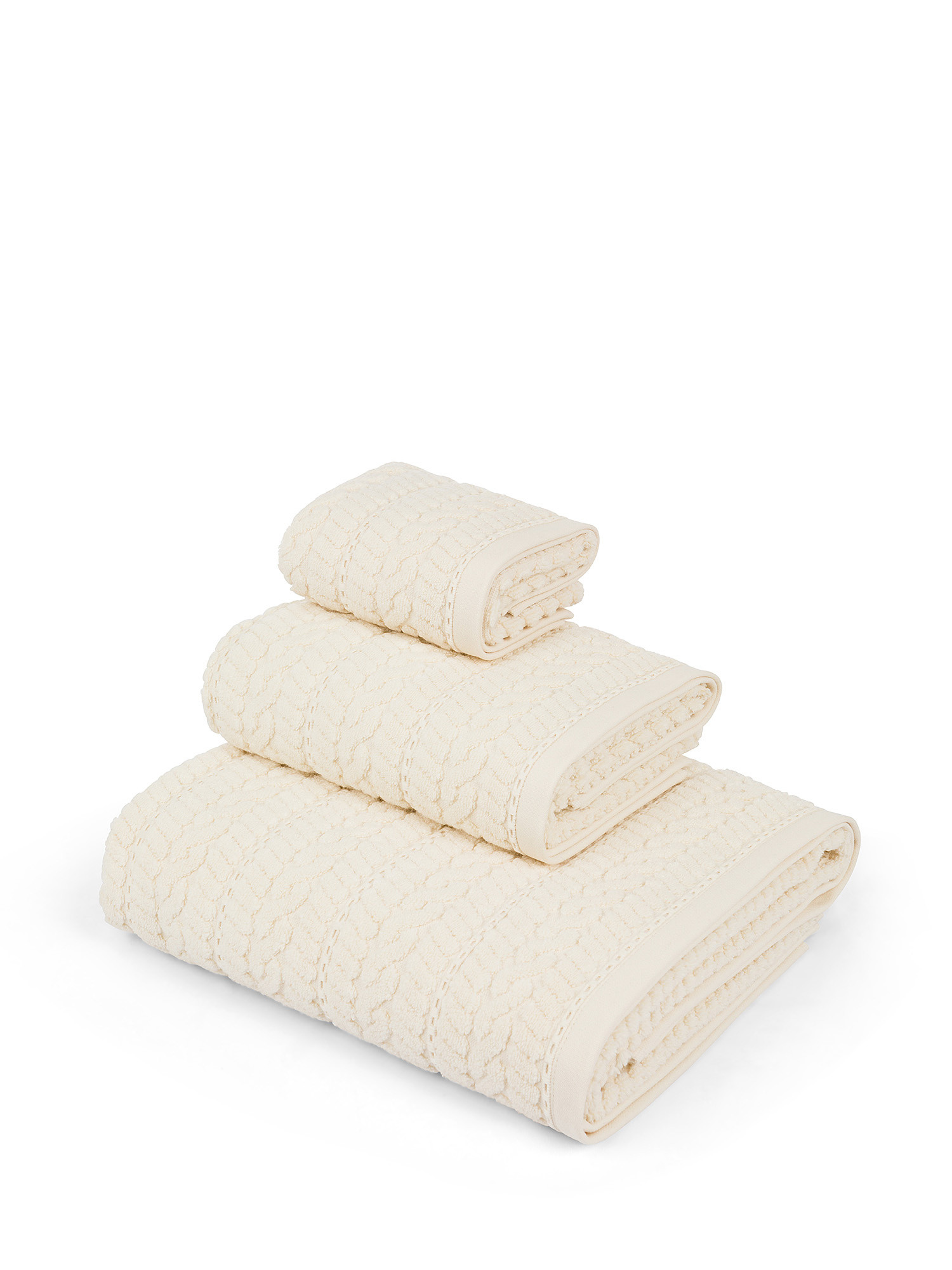 Thermae zero twist cotton towel, Beige, large image number 0
