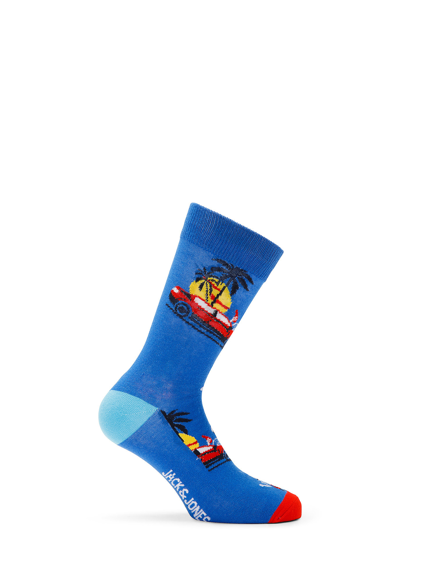 Casual socks with high cuff, Blue Cornflower, large image number 1