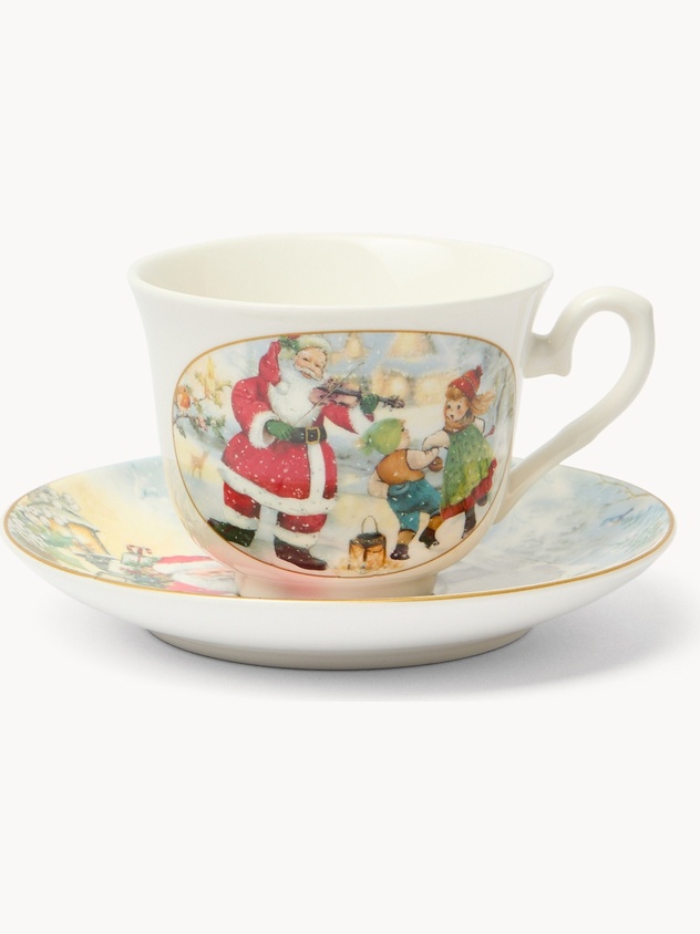 Tazza da tè in new bone china Babbo Natale vintage