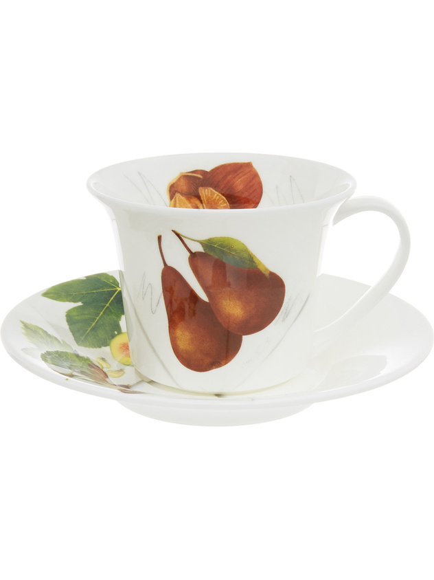 Fine bone china tea  cup with vegan La Cucina Italiana decoration