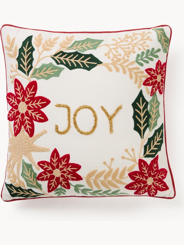 Cushion with embroidery and beads 45x45cm