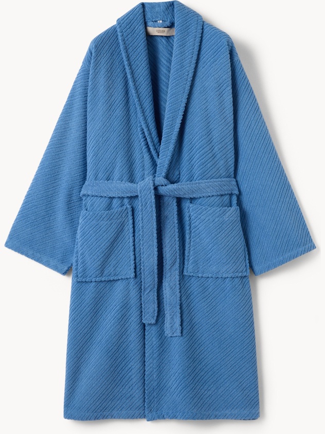 Solid-Color Cotton Terry Bathrobe - Introductory Price
