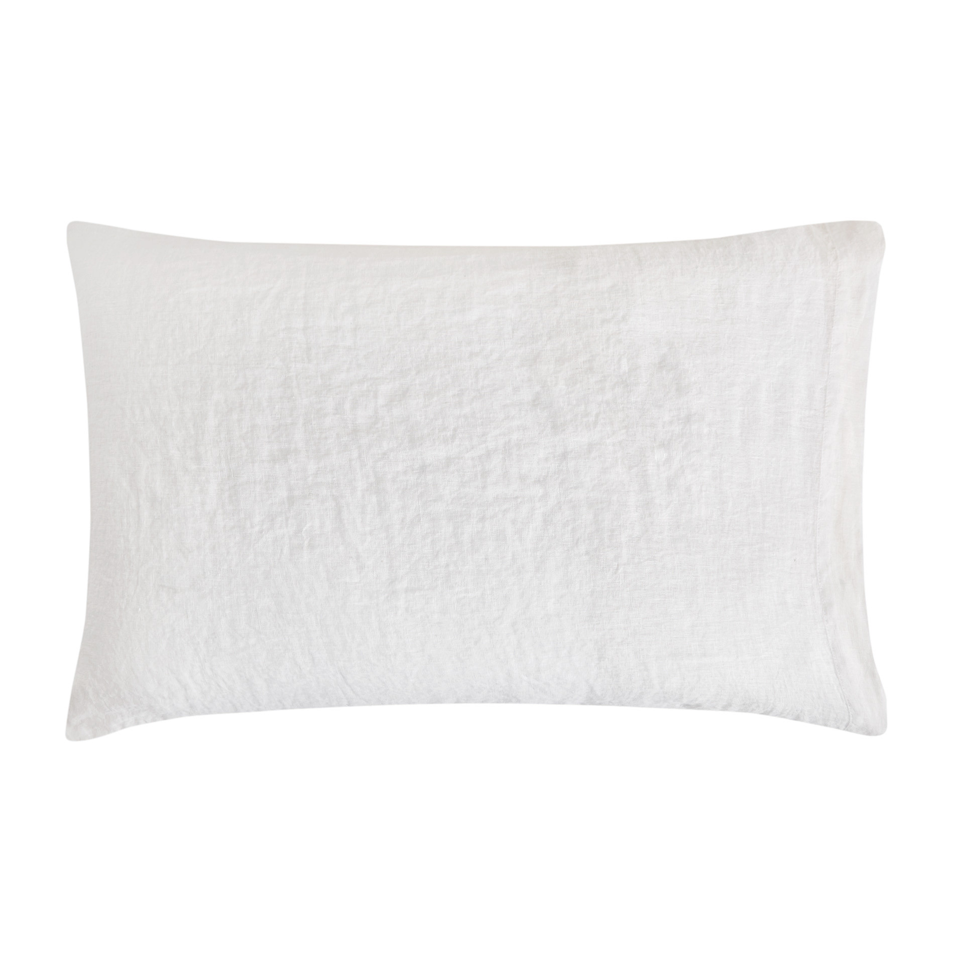Plain pillowcase in 145 g linen, White 1, large image number 0