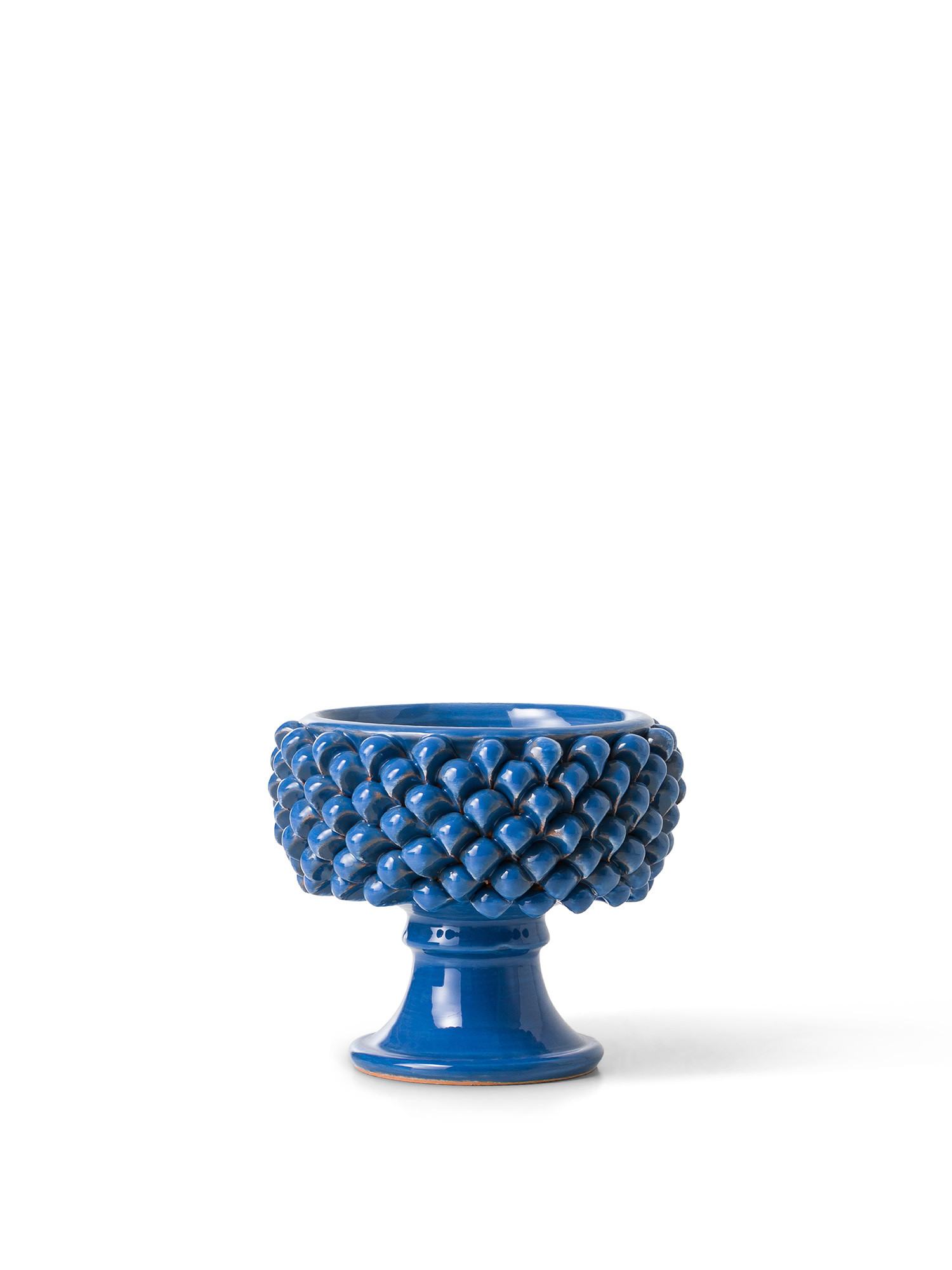 Coprivaso in ceramica artigianale Made in Italy, Azzurro, large image number 0