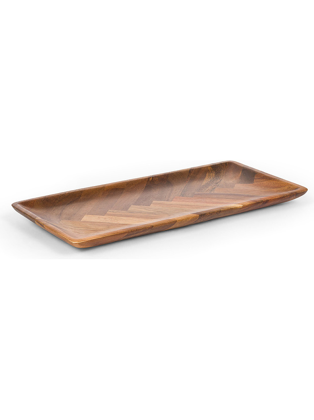 Vassoio rettangolare in legno di acacia