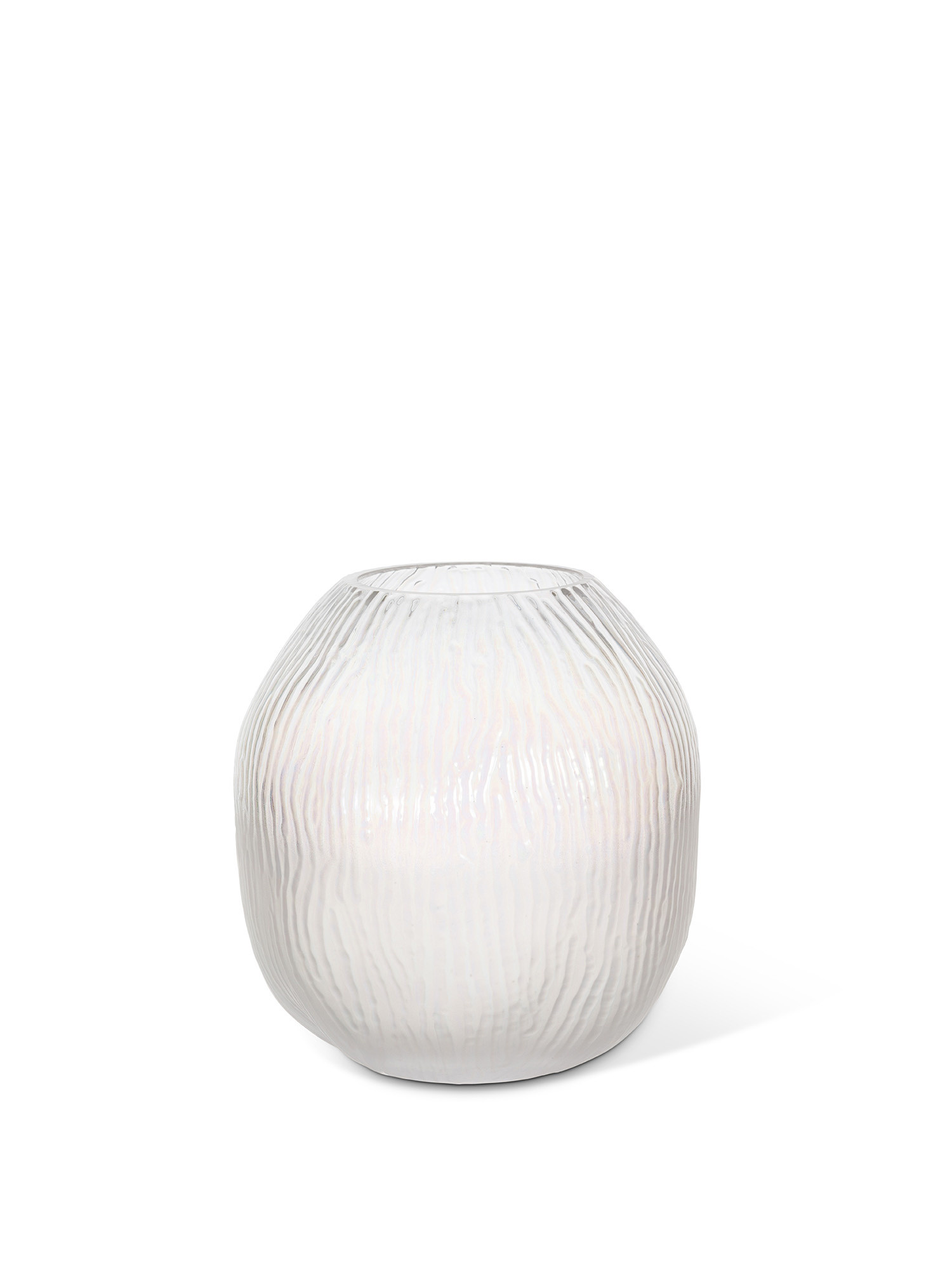 Vaso vetro opalescente, Bianco, large image number 0