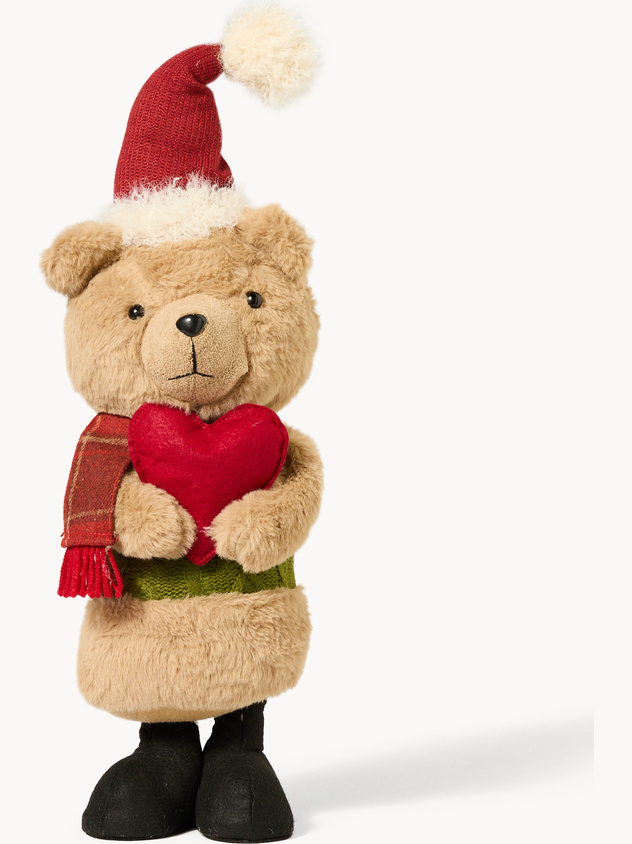 Decorazione natalizia orsetto con cuore M
