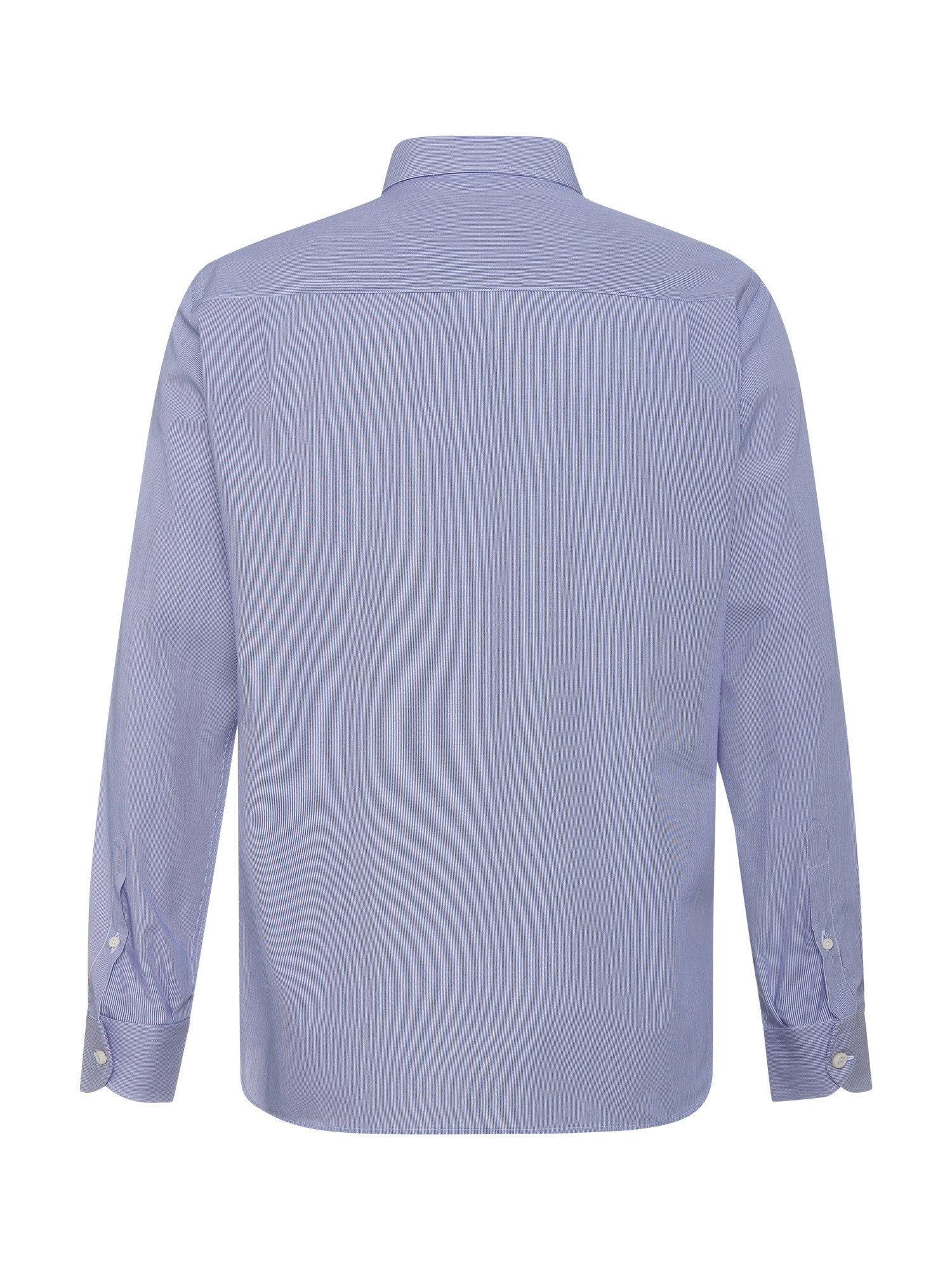 Luca D'Altieri - Camicia casual regular fit in popeline di puro cotone, Blu, large image number 2