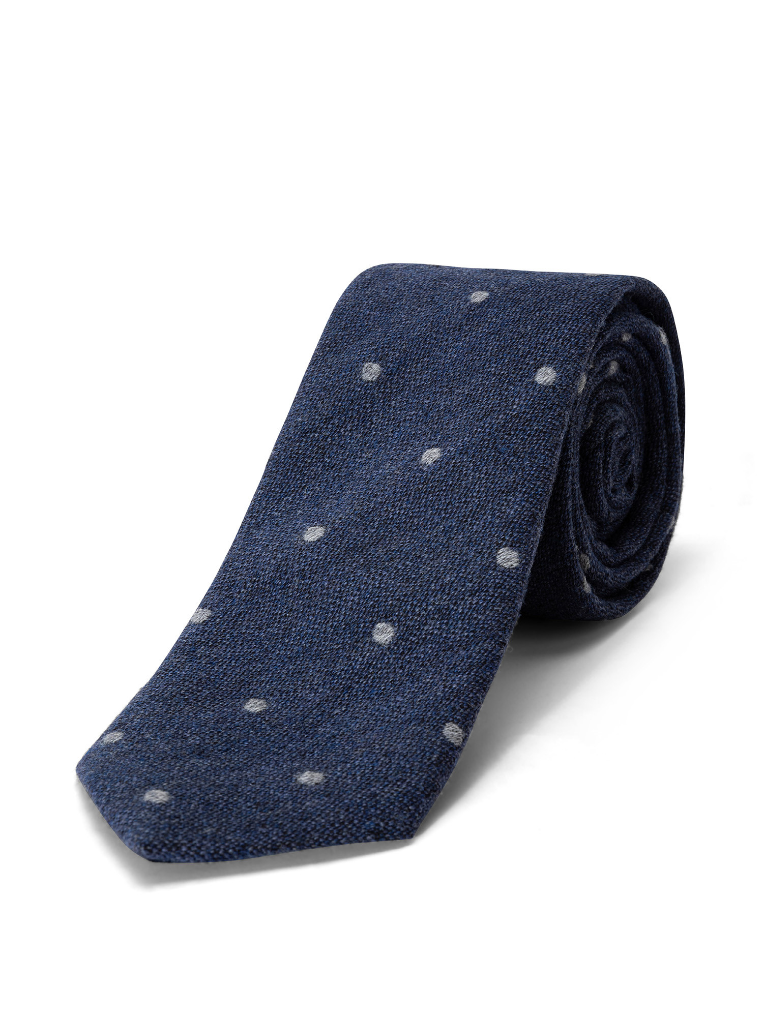 Luca D'Altieri - Patterned wool and silk tie, Blue 1, large image number 0