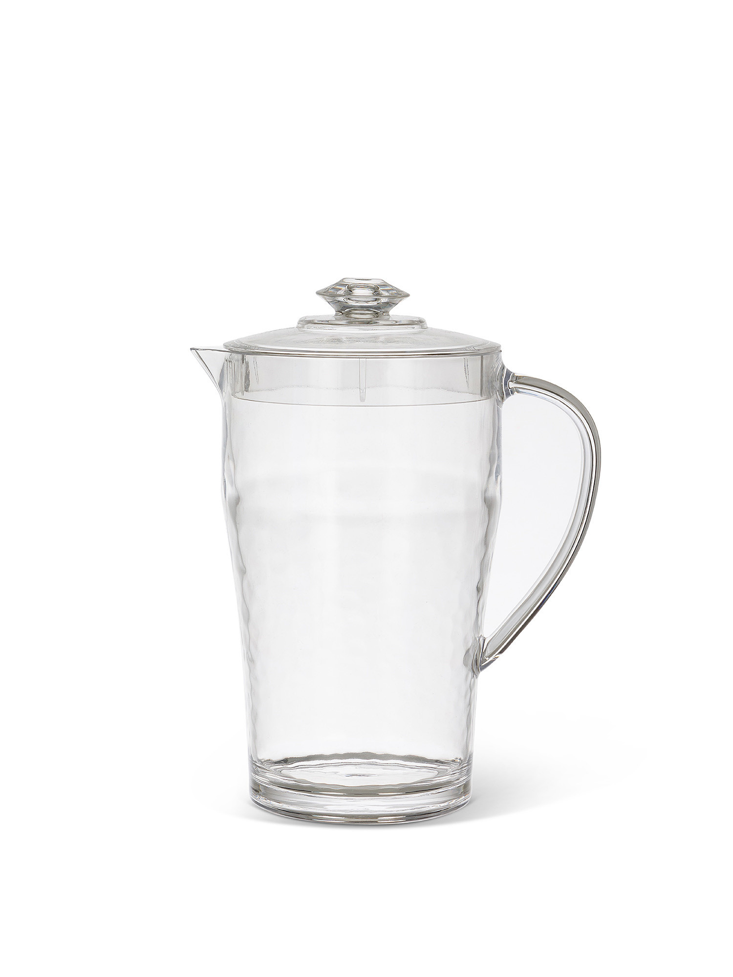 Hammered effect plastic jug, Transparent, large image number 0