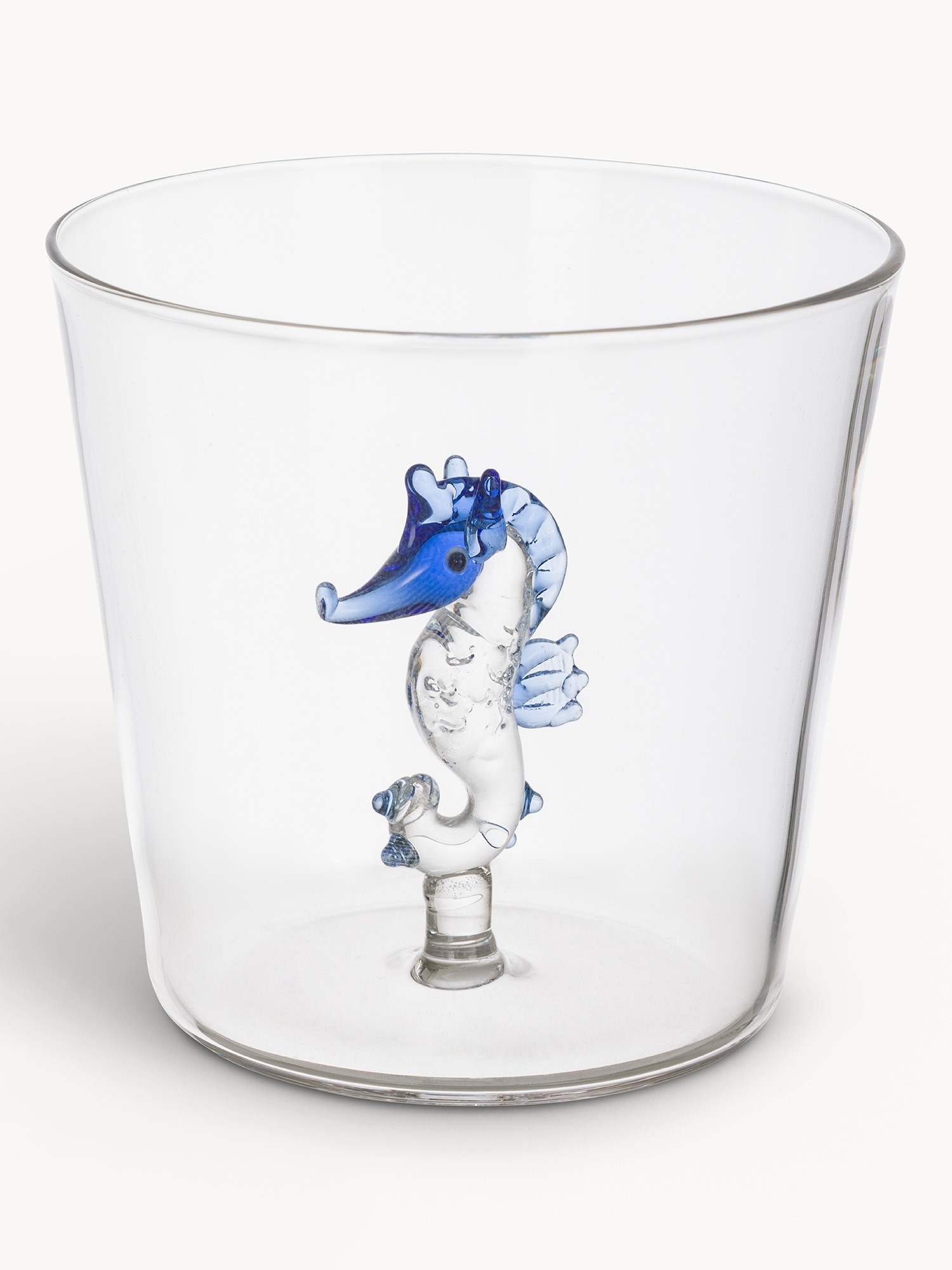 Bicchiere in vetro borosilicato dettaglio cavalluccio, Trasparente, large image number 1