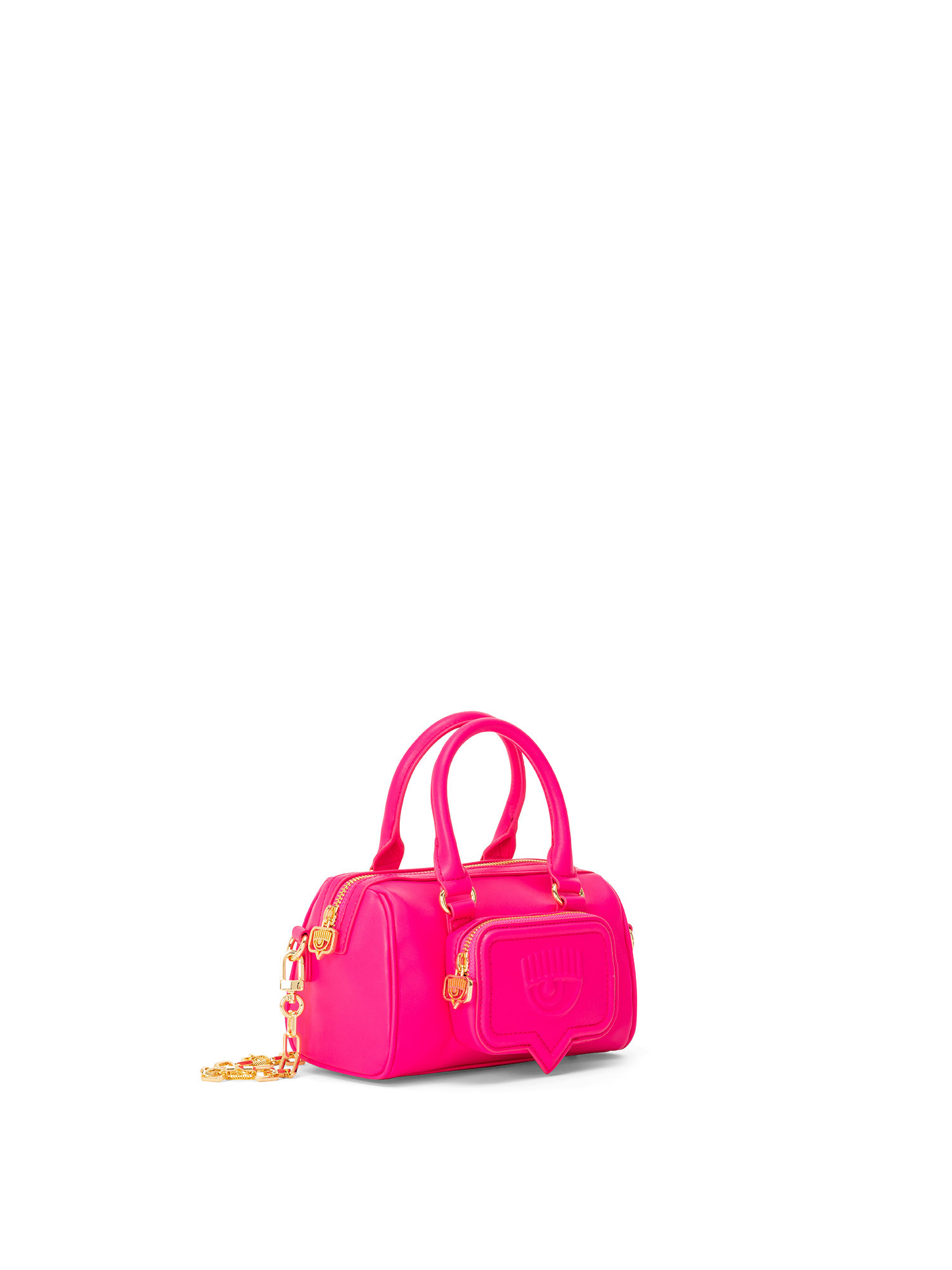 Tote bag in faux leather, Pink, large image number 1