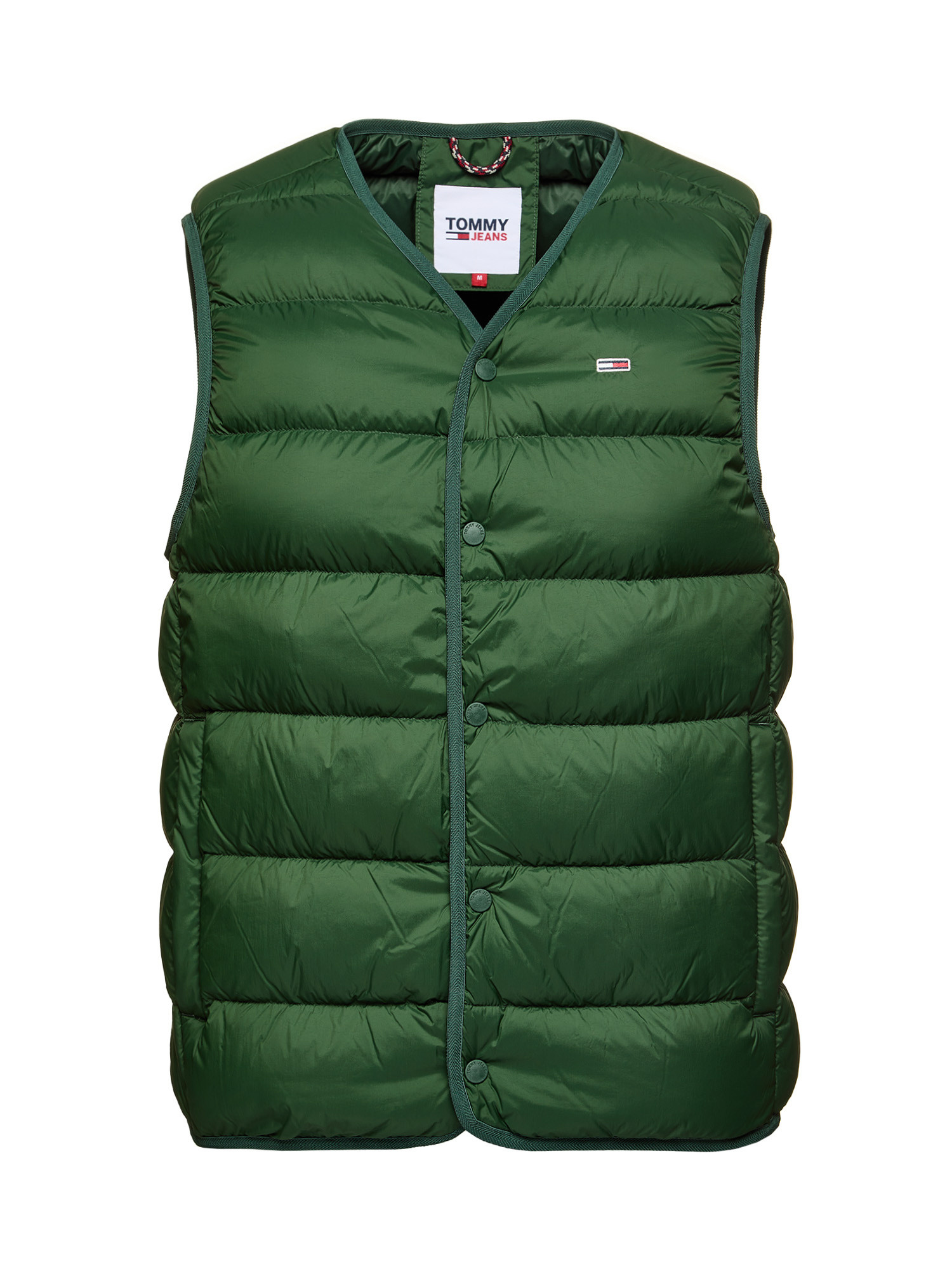 Tommy Jeans -Sleeveless down jacket in nylon, Green, large image number 0
