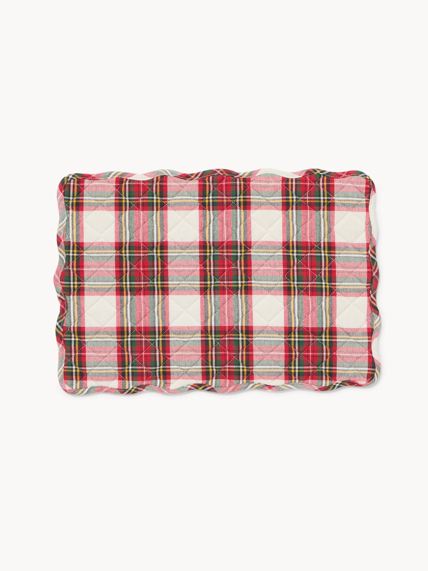 Tovaglietta tartan trapuntata in puro cotone tinto filo, Multicolor, large image number 0