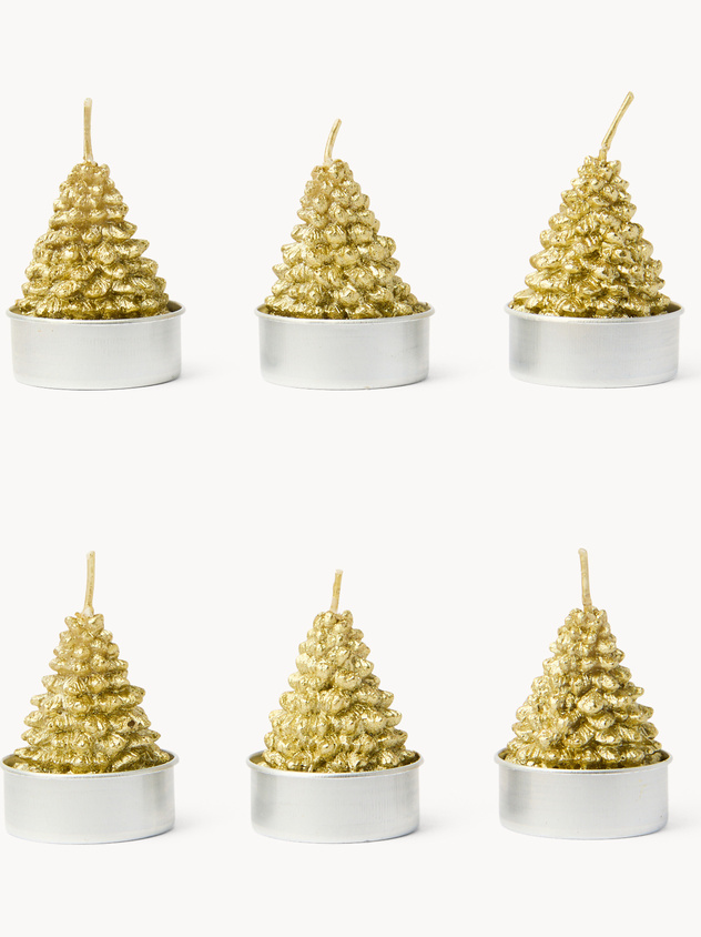 Set 6 candeline ad albero di Natale