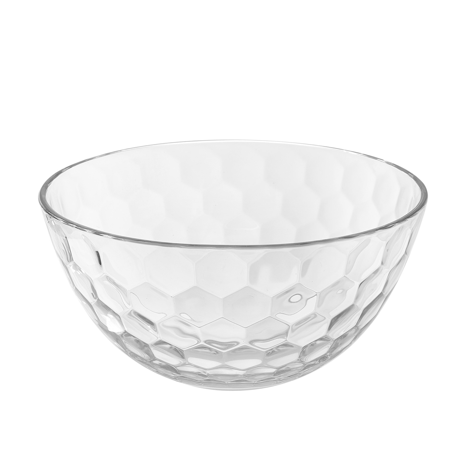 Honey cut glass bowl, Transparent, large image number 0